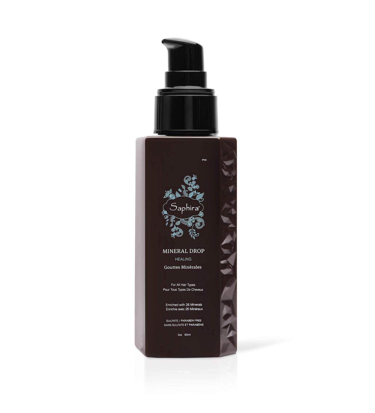 Saphira Mineral Drop Hair Serum - Hair Growth & Frizz Control - Softens, Heals, Styles All Hair Types - Sulfate & Paraben-Free - 3 Fl Oz - Buy Online on GoSupps.com