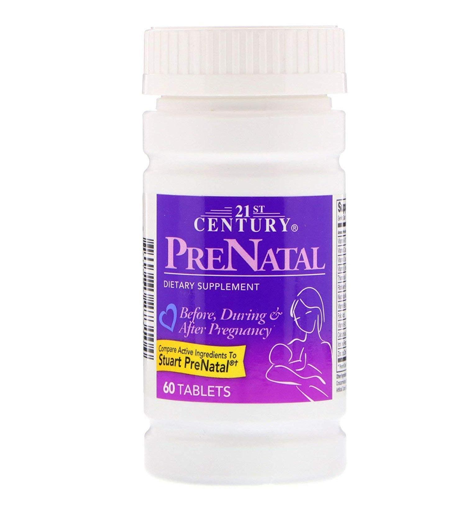 21st Century Prenatal Vitamins - 60 Tablets | Essential Nutrients for Pregnancy - Buy Online on GoSupps.com