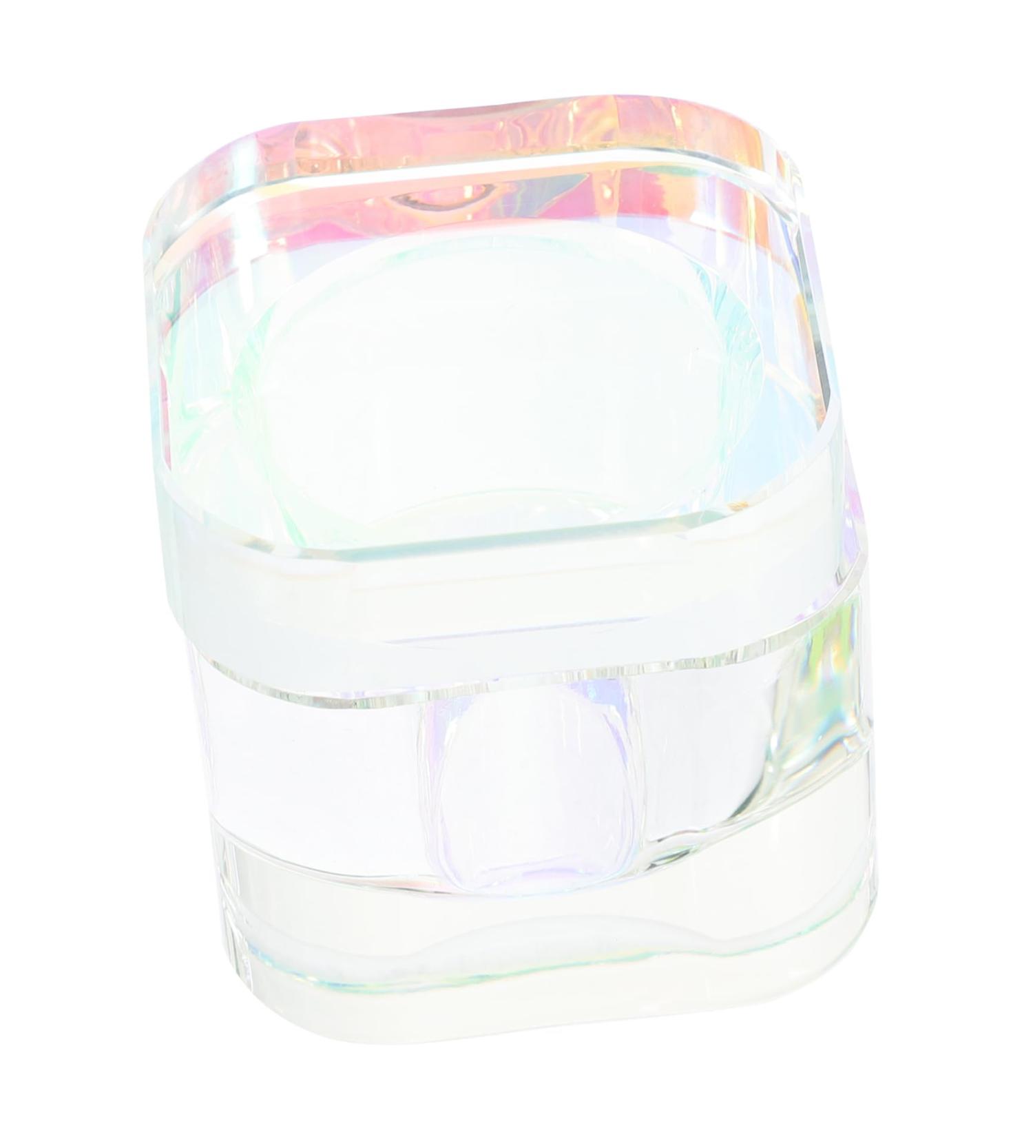 Beatifufu Nail Art Brush Cup Nail Art Supplies Glass Nail Cup with Lid Liquid Powder Container Crystal Dappen Dish Nail Powder Holder Dish for Acrylic Nails Nail Dish Art Plate Manicure 5.70X5.40X5.40CM As Shown - Buy Online on GoSupps.com