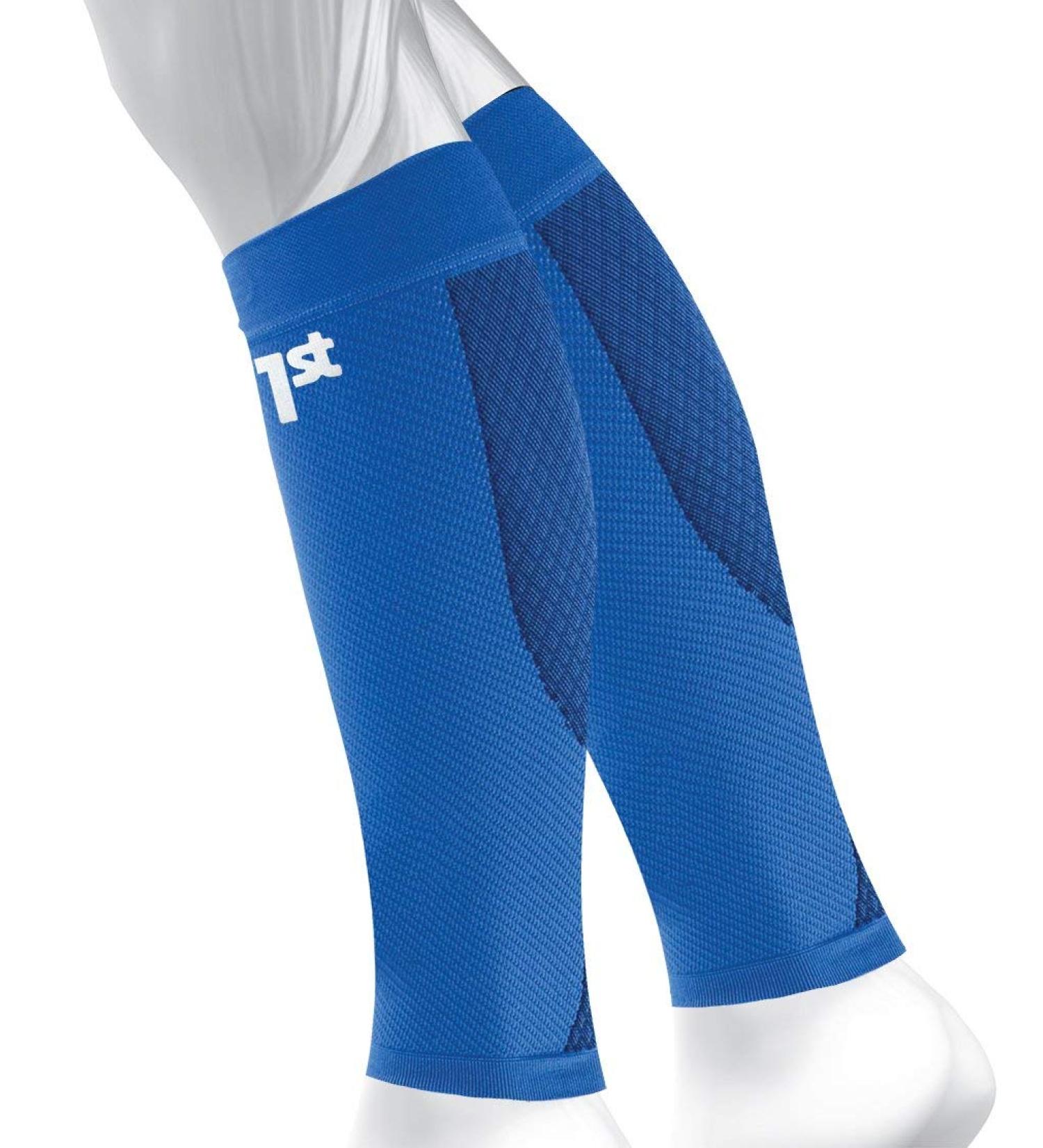 OS1st CS6 Compression Leg Sleeves (X-Large, Blue) - Shin Splint Relief, Muscle Cramp Reduction, Improved Circulation - 2 Pack - Buy Online on GoSupps.com