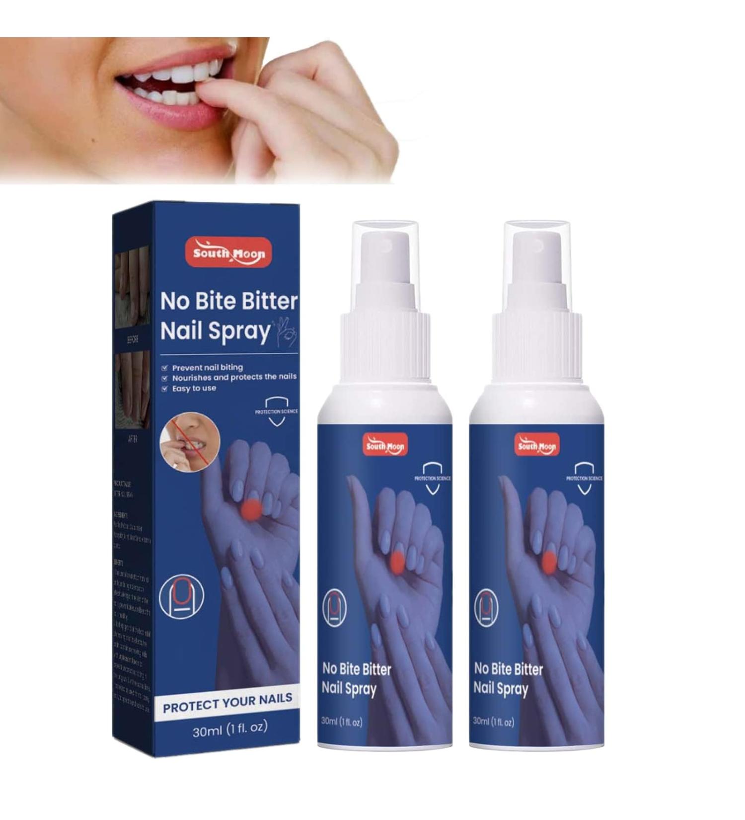 Stop Nail Biting Spray with Bitter Polish for Kids Adults Helps Correct Nail Biting Behavior Nail Care Safe & Natural Plant Extract (2pc) - Buy Online on GoSupps.com