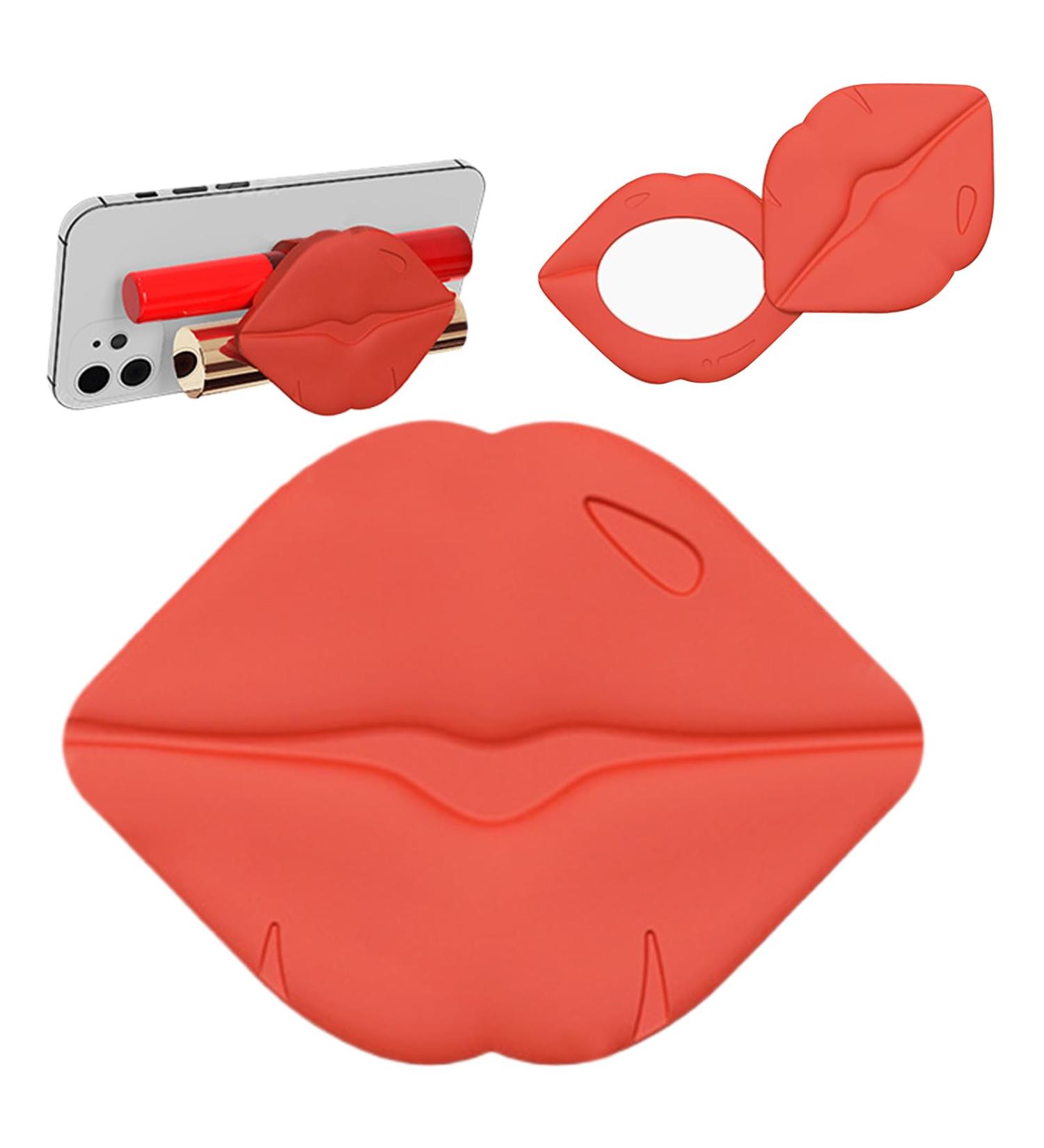  Hogvinnatil Phone Case with Lipstick Holder | Flexible Device with Mirror | Adhesive Lipstick Holder - for Travel Family Women Girls Mothers Friends - Buy Online on GoSupps.com
