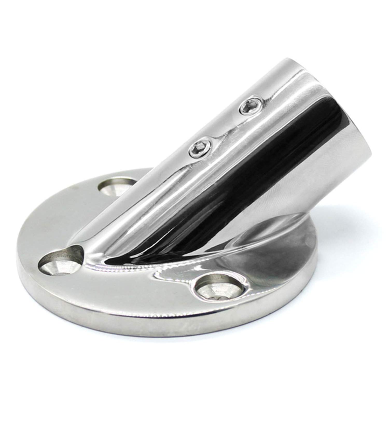 316SS Heavy Duty Marine Boat Hand Rail Fittings - 30 Round Base for 1 OD Tube - Buy Online on GoSupps.com