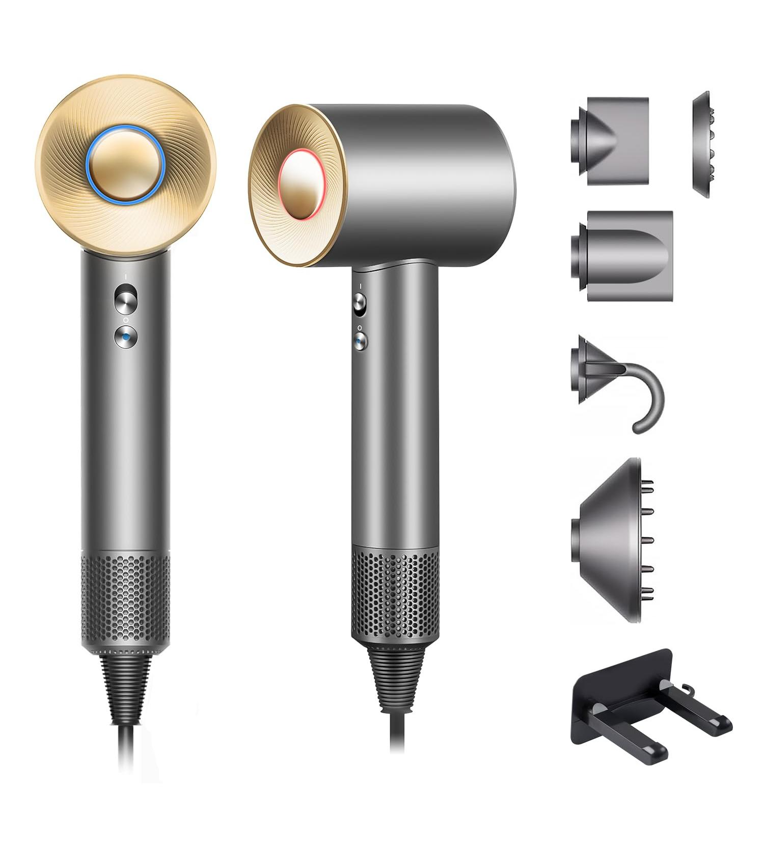 Brushless Powerful Hair Dryer Low Noise 1600W 110 000 RPM Fast Drying High Speed Blow Dryer with Negative Ion Technology Portable Lightweight with Diffuser and Nozzle for Home Salon Travel Grey - Buy Online on GoSupps.com