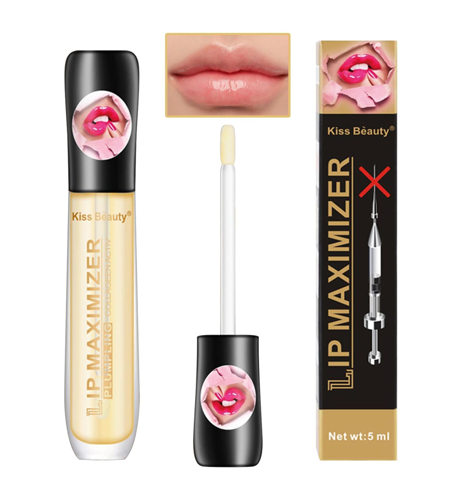 Lip Plumper Lip Gloss Plumping Lip Maximizer Serum Balm Moisturizing Lip Oil Extreme Volume Lip Care Serum Long Lasting Instant Enhances Plump Gloss Reduce Lip Fine Lines & Wrinkles - Buy Online on GoSupps.com