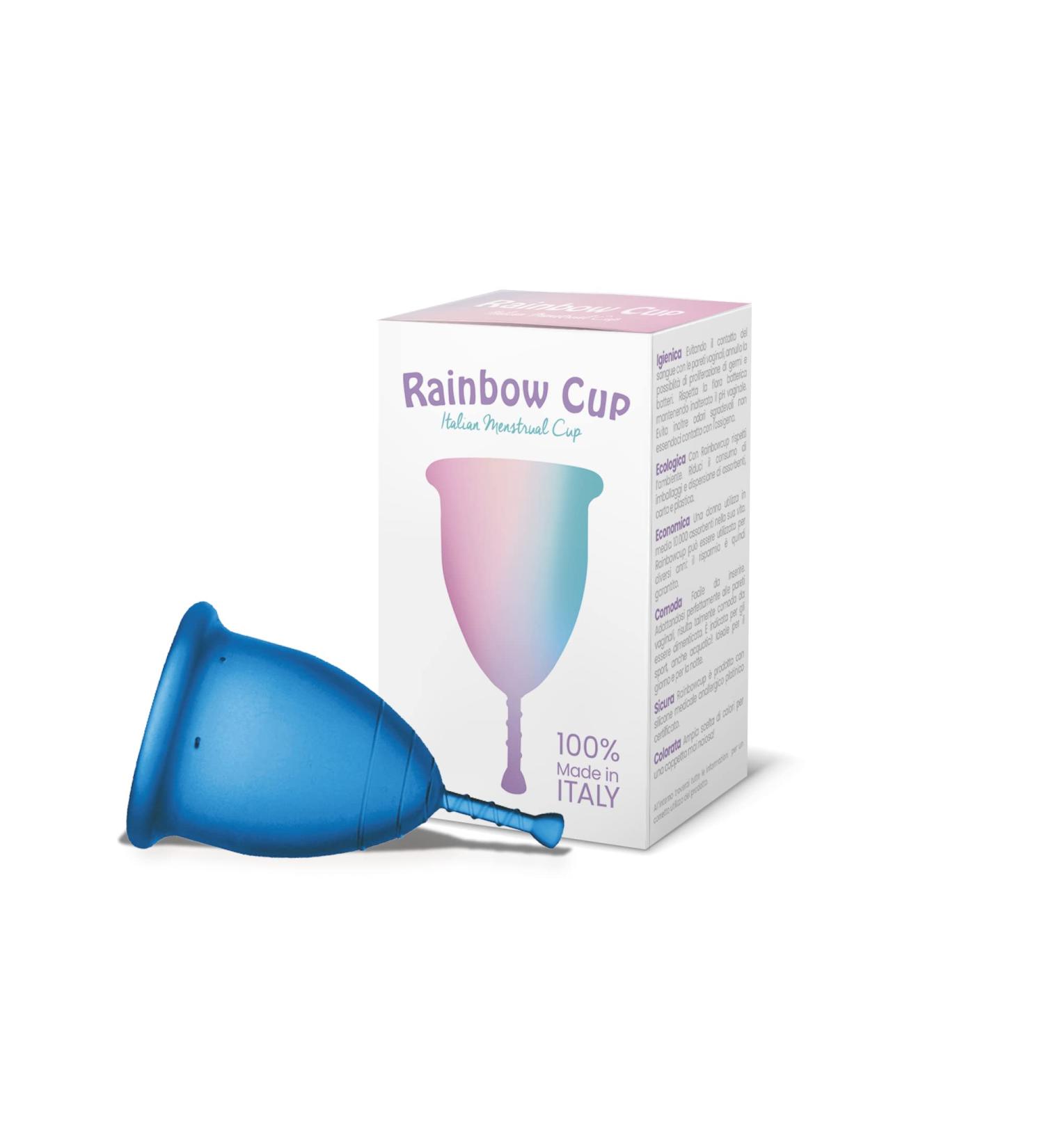 Buy Rainbowcup Menstrual Cup - Italian Medical Silicone Size 2 Soft & Turquoise | Eco-Friendly & Comfortable - Buy Online on GoSupps.com