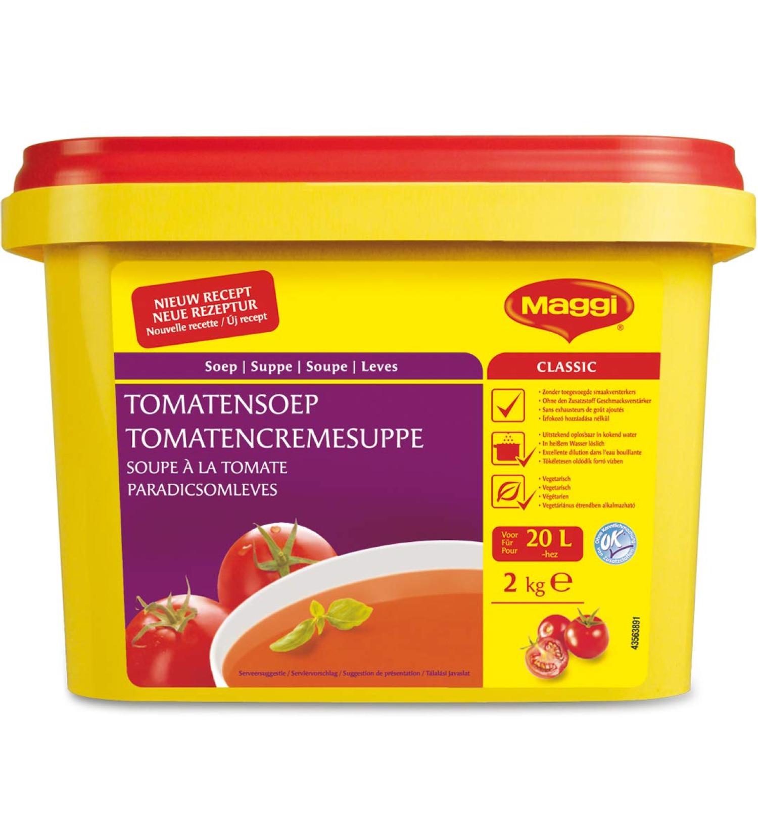 Maggi Tomato Cream Soup Hearty Tomato Soup Vegan 1 Pack (1 x 2kg) 2 kg (1 Pack)
