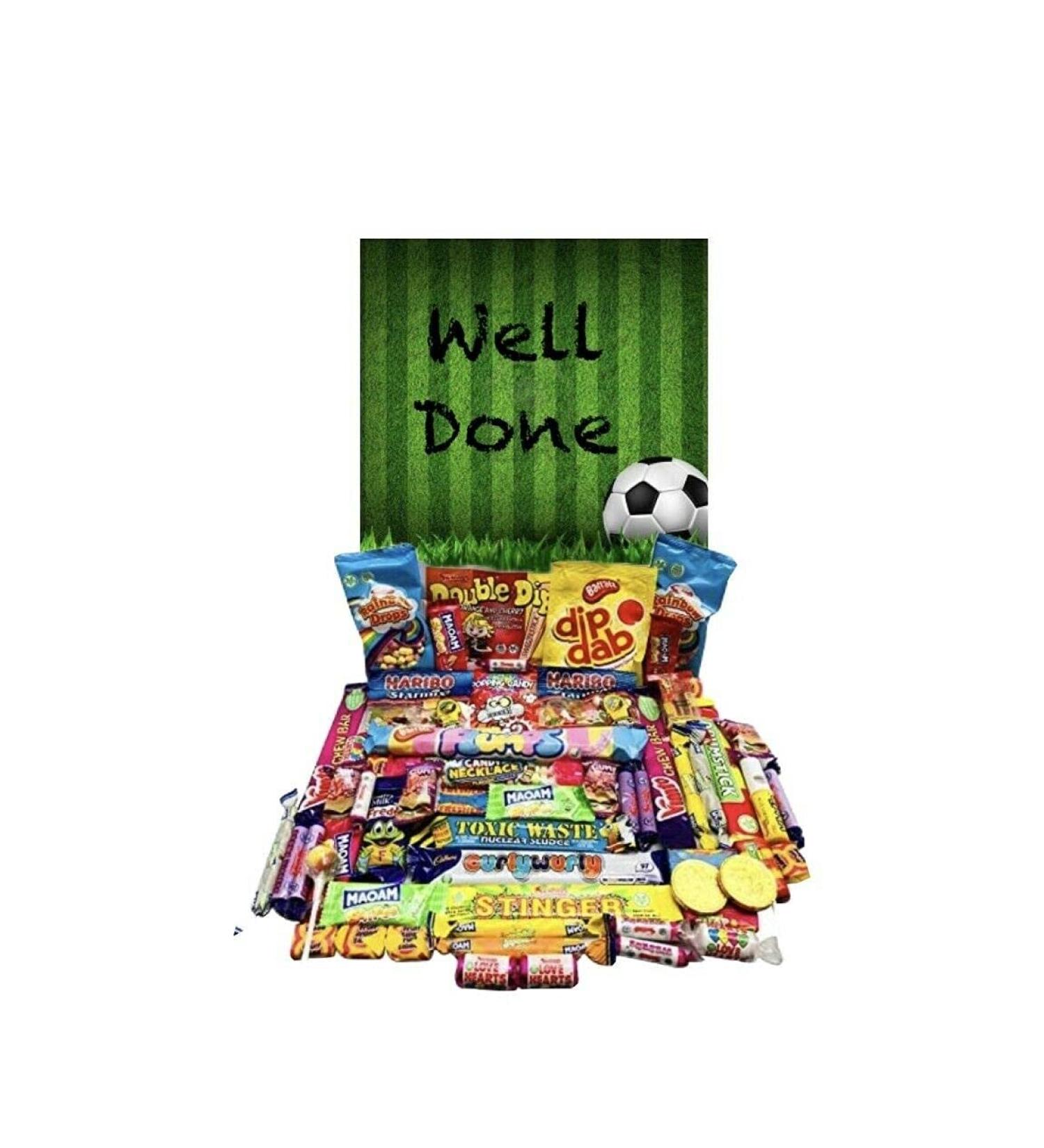 Well Done Football Pick N Mix Ultimate Retro Sweet Box Candy Hamper - Buy Online on GoSupps.com