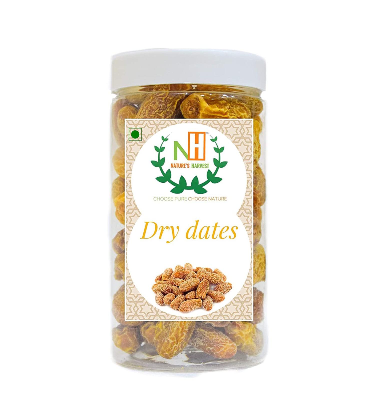 NATURE'S HARVEST : Yellow Dry Dates/Peela Sukha Khajoor (400G)_Packing May Vary - Buy Online on GoSupps.com