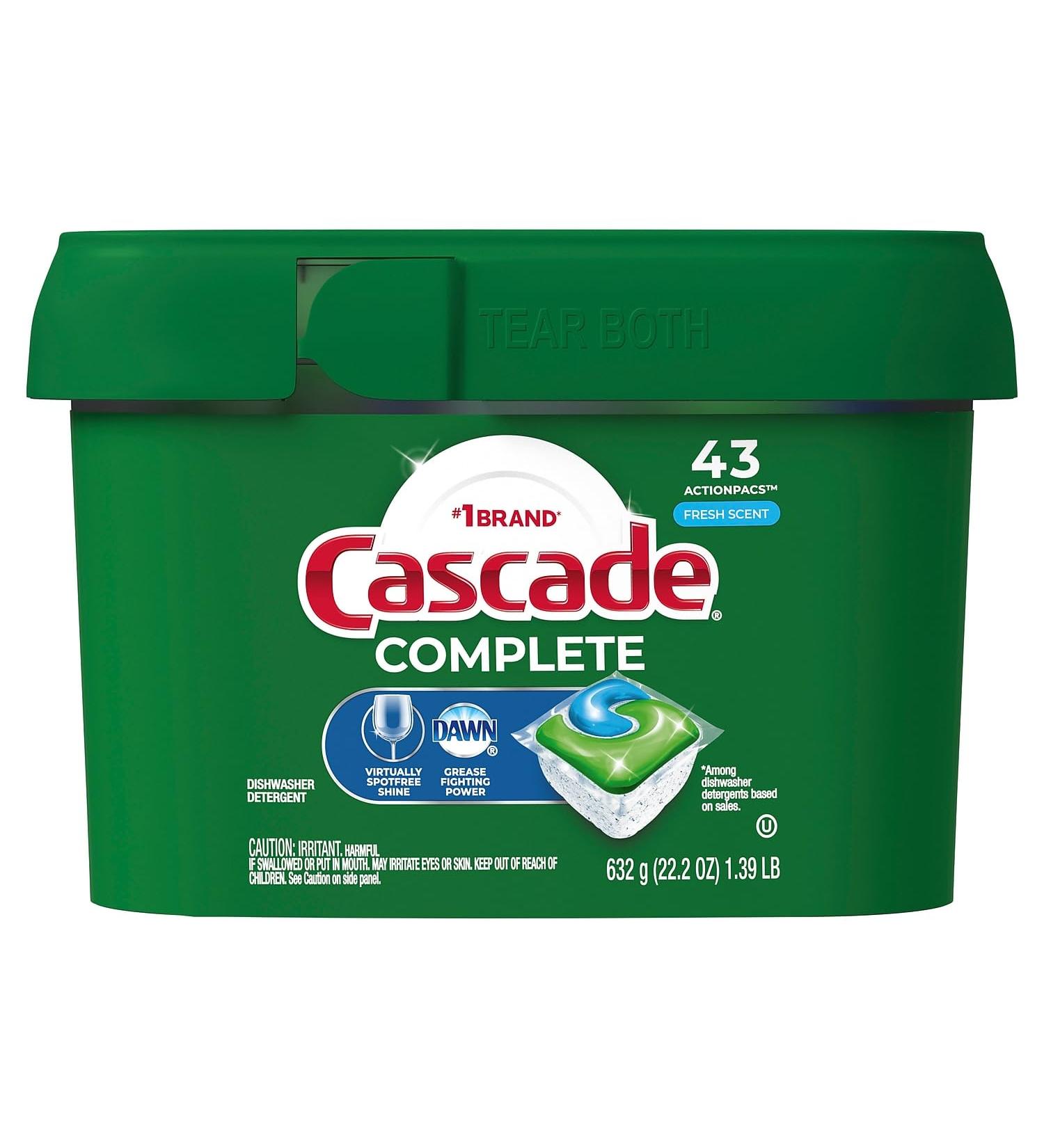 Buy Cascade 98208PK ActionPacs - Fresh Scent - 43 Count - 22.5 oz Tub - International Shipping Available - Buy Online on GoSupps.com