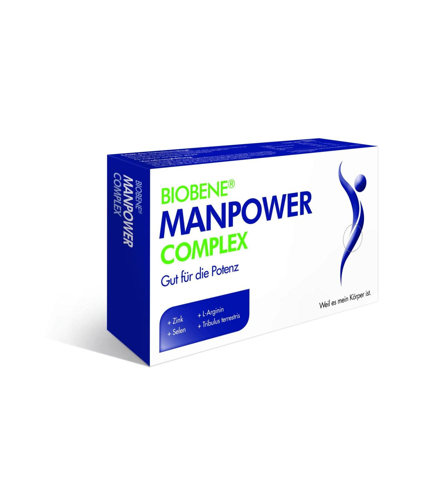 BIOBENE MANPOWER COMPLEX - Powerful Testosterone Booster with Zinc Selenium & Tribulus Terrestris - 30 Capsules - Premium Nutritional Supplement for Enhanced Performance - Buy Online on GoSupps.com