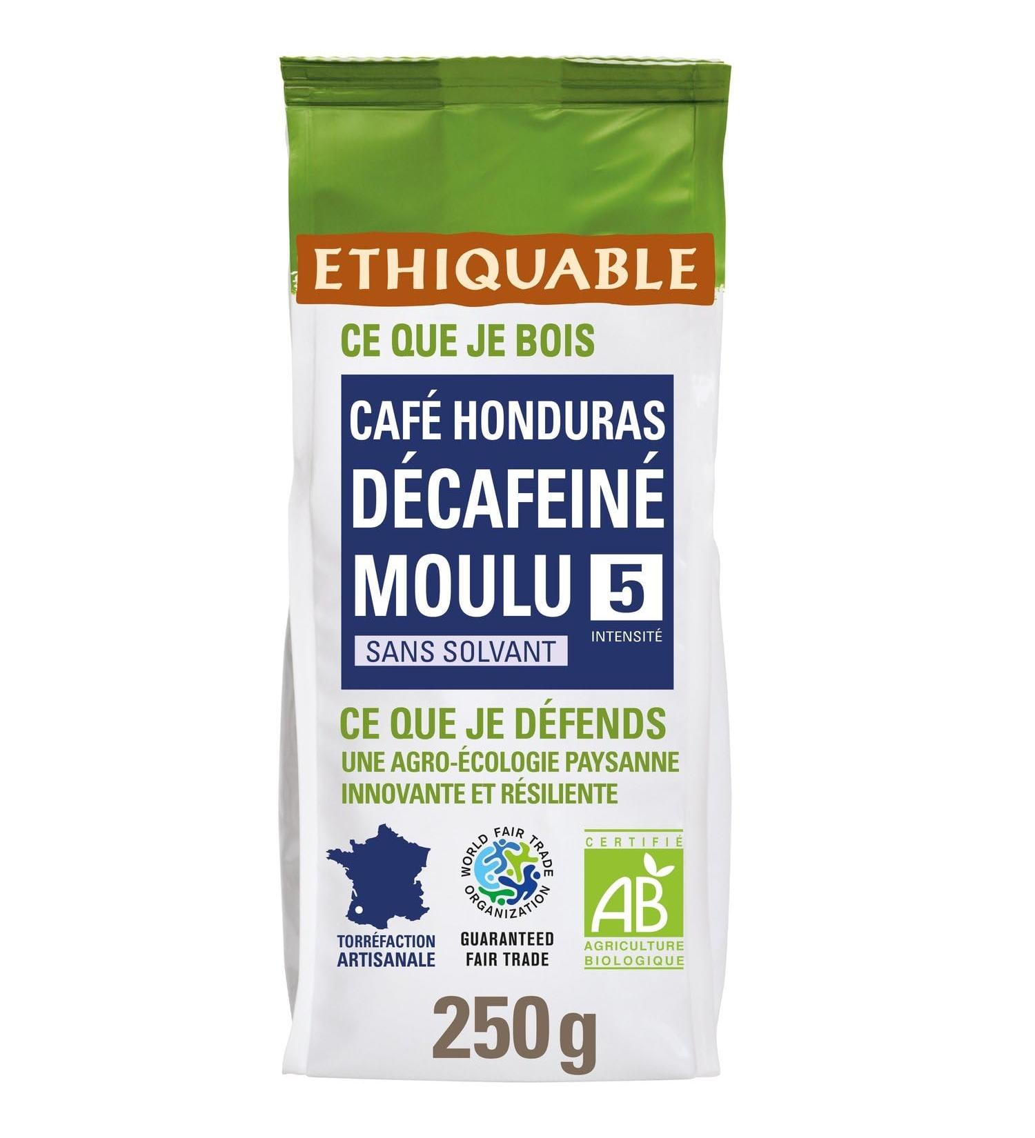 ETHIQUABLE Caf MouL'ou D caf in Bio d thiopie Ar me Doux et Naturel Paquet 250g - Le lot de 3