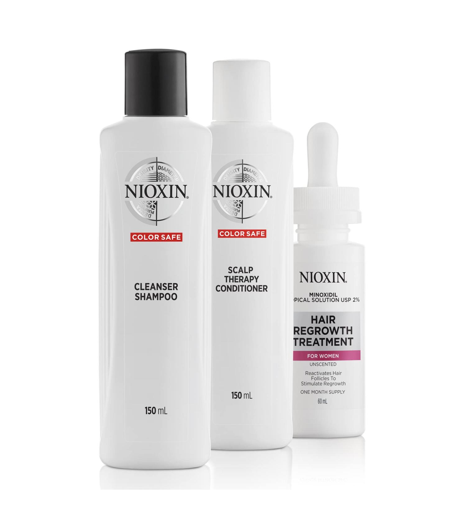 Shop Nioxin Hair Regrowth Kit for Women | Shampoo, Conditioner & 2% Minoxidil | 1-Month Supply - Buy Online on GoSupps.com