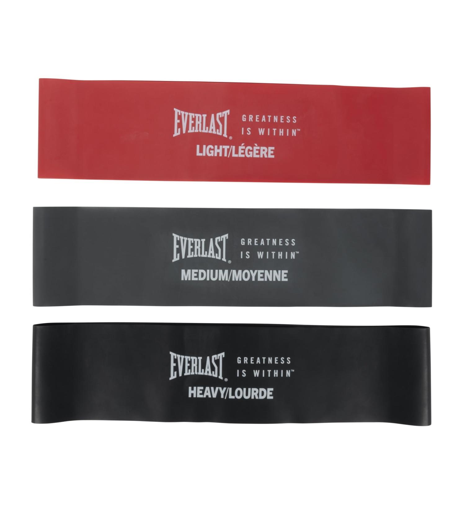 Everlast Mini Lateral Bands (Set of 3) - Durable Latex Resistance Bands for Pilates Home Gym Fitness and Weight Loss Ideal Workout Equipment for Stretching Recovery and Lower Body Workouts - Buy Online on GoSupps.com