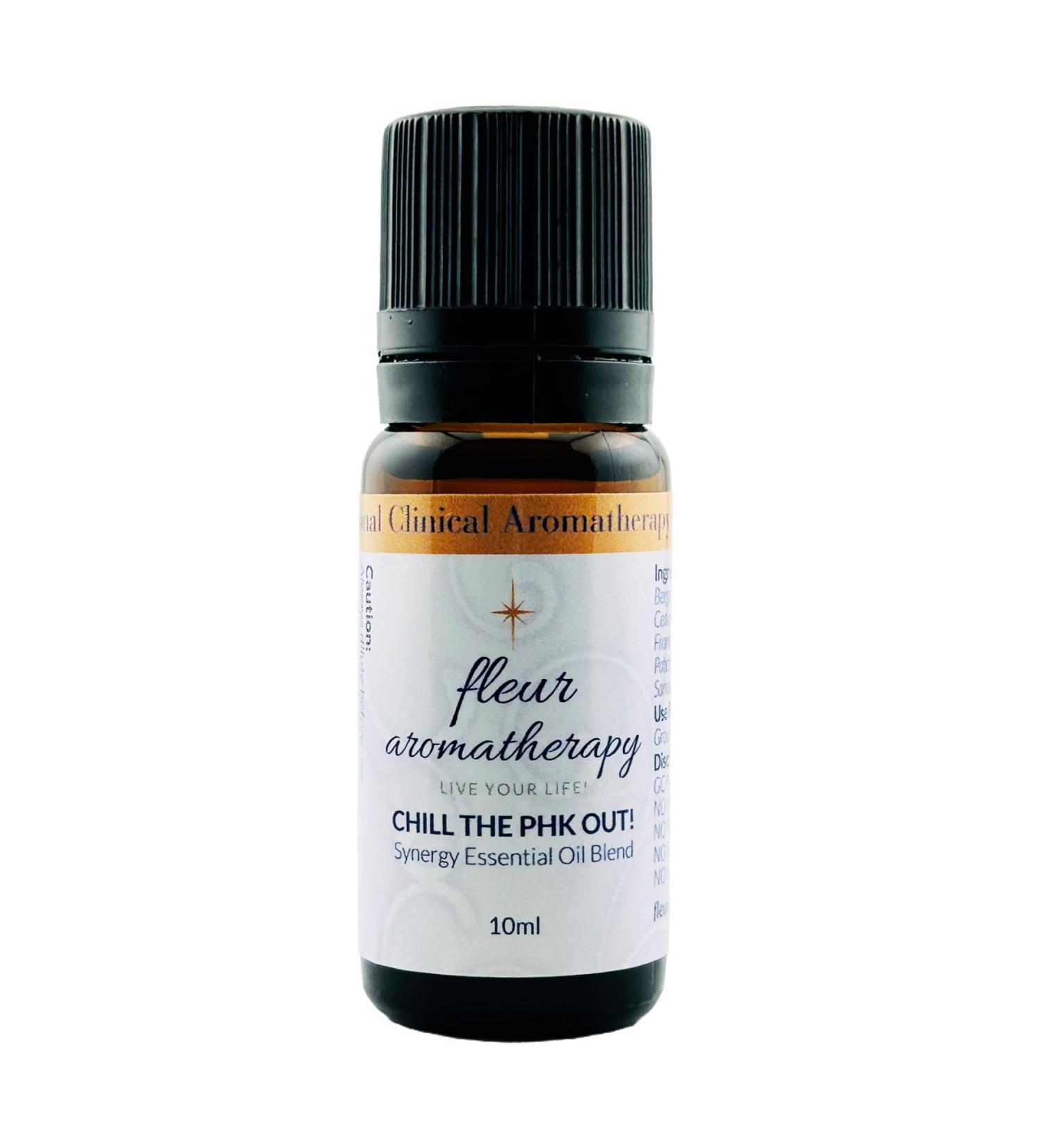 Chill Out 100% Pure Essential Oil Synergistic Blend 10ml Bergamot FCF Cedarwood Atlas Frankincense Patchouli & Sandalwood Grounding Aroma Fleur Aromatherapy - Buy Online on GoSupps.com