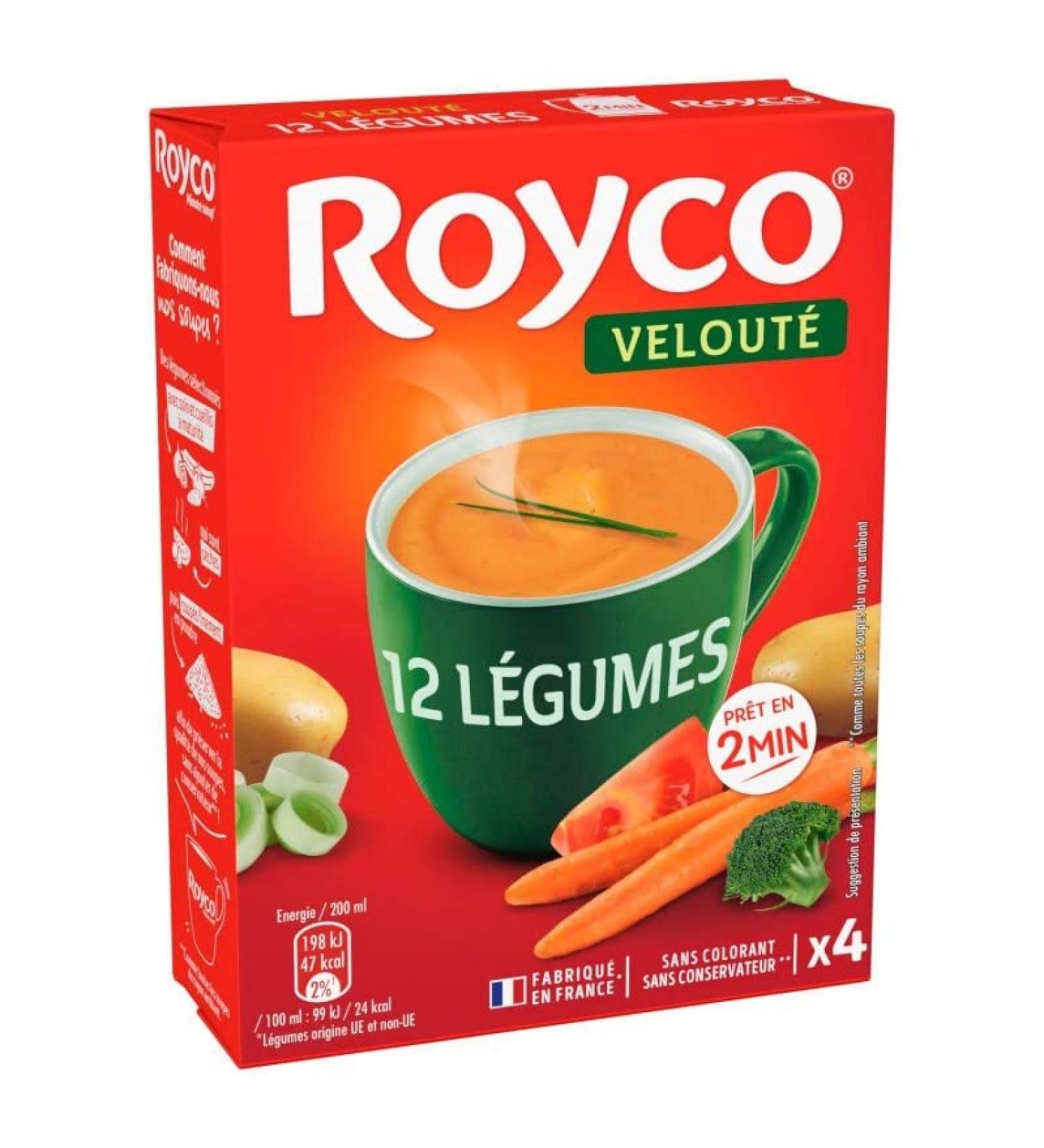  G n rique ROYCO - Creamy 12 Vegetable Soup in individual 49g sachets - Instant preparation for a tasty and nutritious soup. - Pack of 4 - Sold in Packs - Buy Online on GoSupps.com