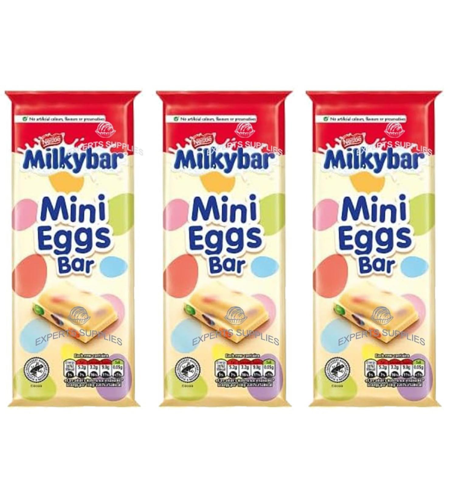 Milkybar Mini Eggs White Chocolate Bar 100g Chocolate Bundle Of 3 Easter Chocolate Gift By Experts Supplies - Buy Online on GoSupps.com