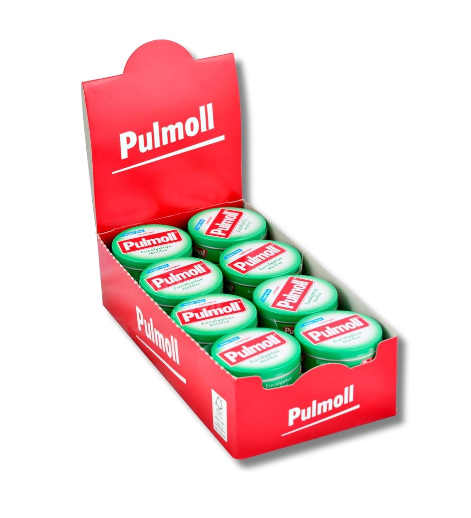 Pulmoll Display x24 | Mini Format 20g | Since 1946 (Eucalyptus Mint) - Buy Online on GoSupps.com