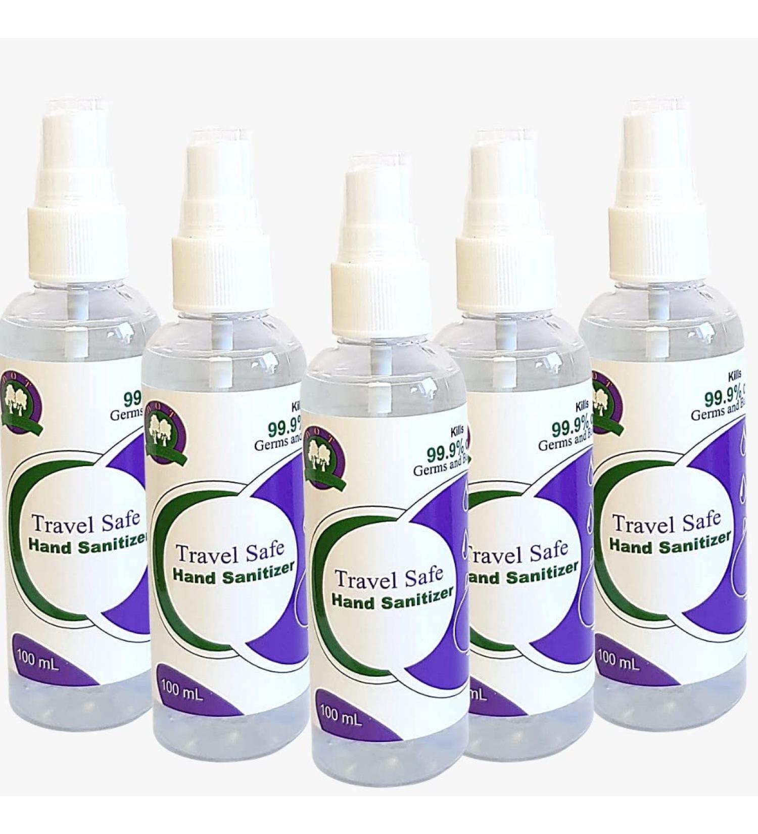 TRAVEL SAFE - HAND SANITIZER - ALCOHOL FREE (Pack of 5) 100 ml