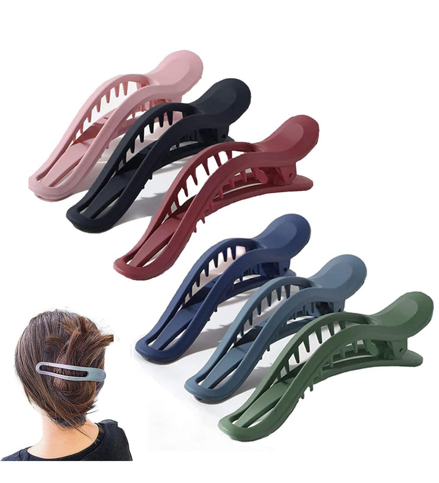 XYJJ 6-Piece Large Hair Clip Set | Strong Classic Barrettes for Thick Hair | Duck Beak Hair Clips for Women & Girls Hair Styling - Buy Online on GoSupps.com