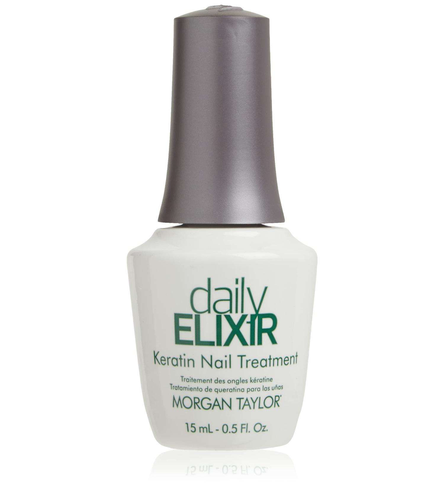 Morgan Taylor Daily Elixir Keratin Treatment Base Coat 0.5 oz - Long Lasting & Strengthening Nail Polish Base - Buy Online on GoSupps.com