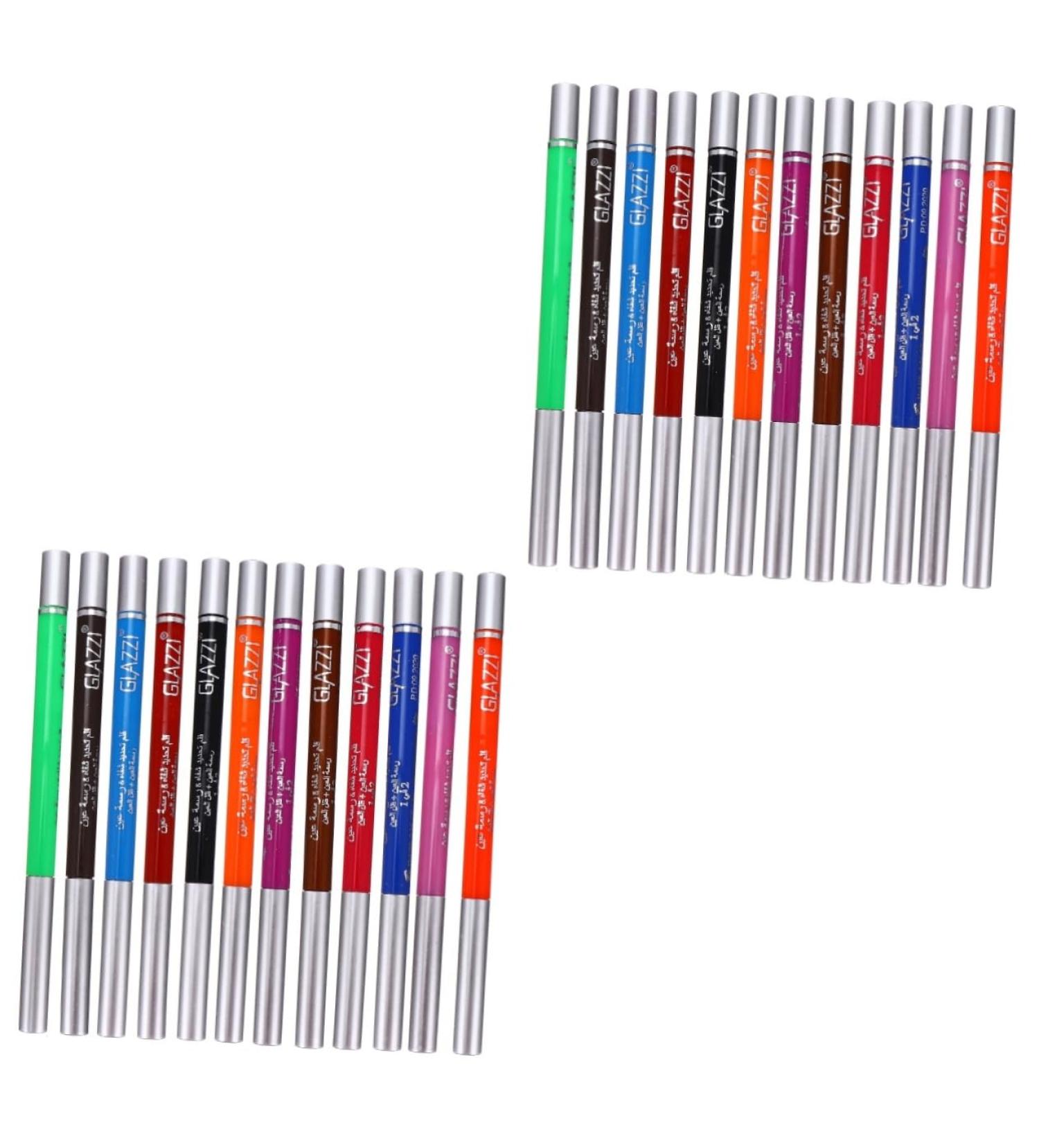 FOMIYES 24 Pcs 1 Set Shadow Set Colored Eyeliners Eye Line Makeup Kit Water Proof To Rotate 1 count (Pack of 1) Colorfulx2pcs - Buy Online on GoSupps.com