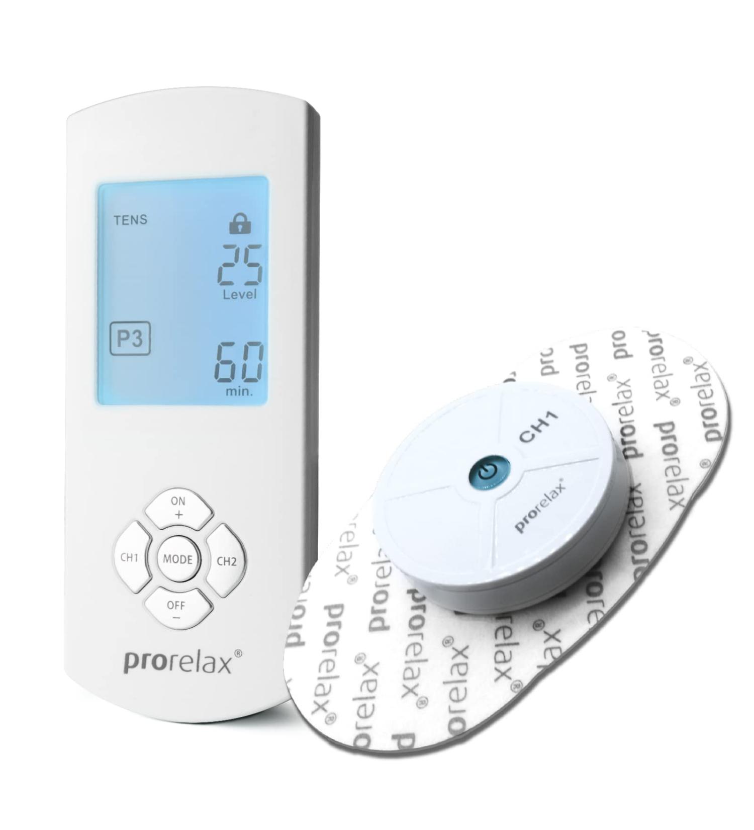 Prorelax Tens/Ems Duo Comfort Wireless | 2-in-1 Electrotherapy for Chronic Pain & Muscle Building | Extra Large Illuminated Display - Buy Online on GoSupps.com