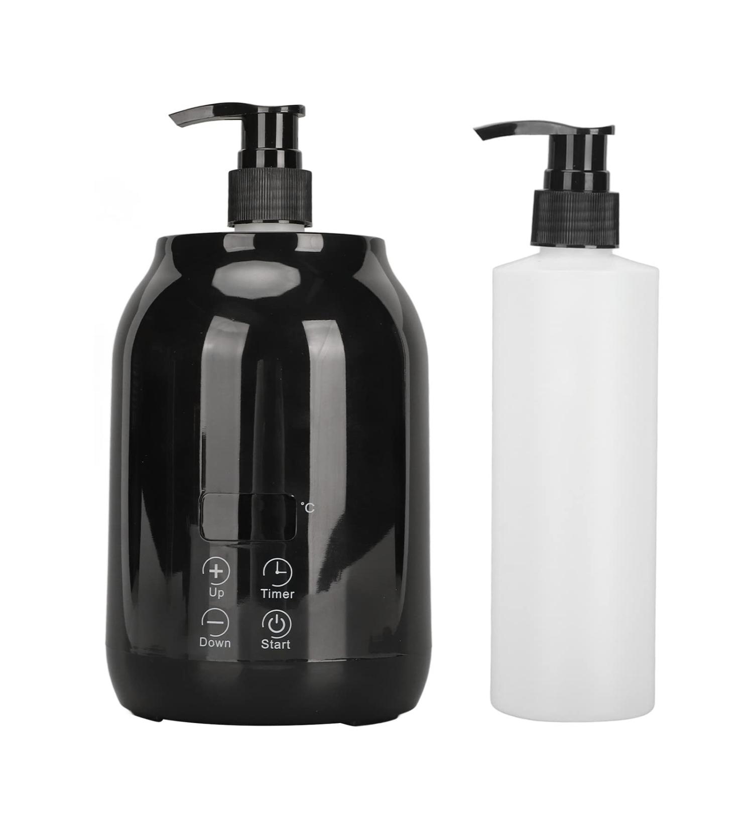 Massage Oil Warmer - Electric Lotion Heater with LED Display | Ideal for Beauty Salons & Spas | Includes 2 Pump Bottles - Buy Online on GoSupps.com