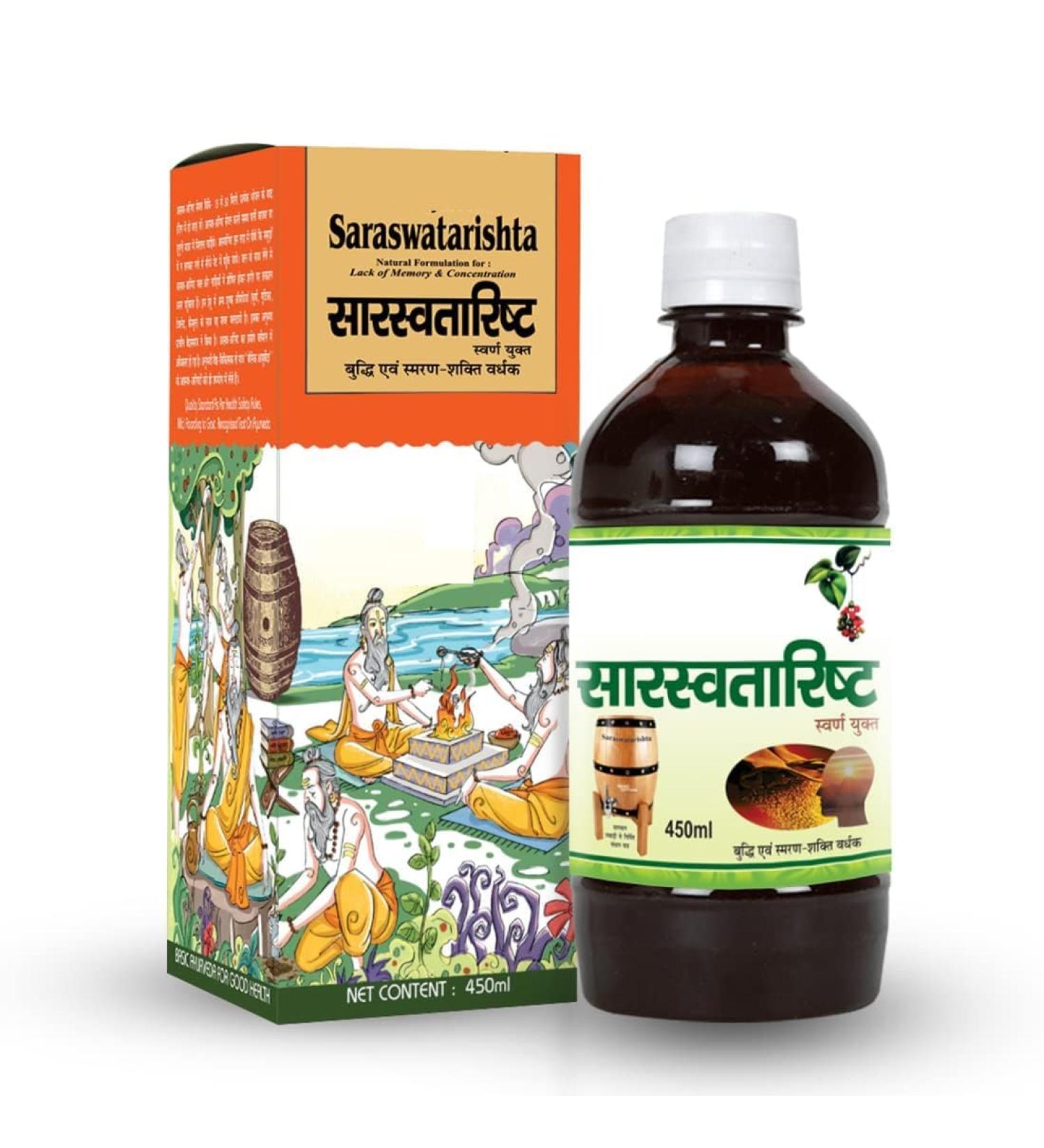 NN Saraswatarishta Natural Gold Formula 450ml - Buy Online on GoSupps.com