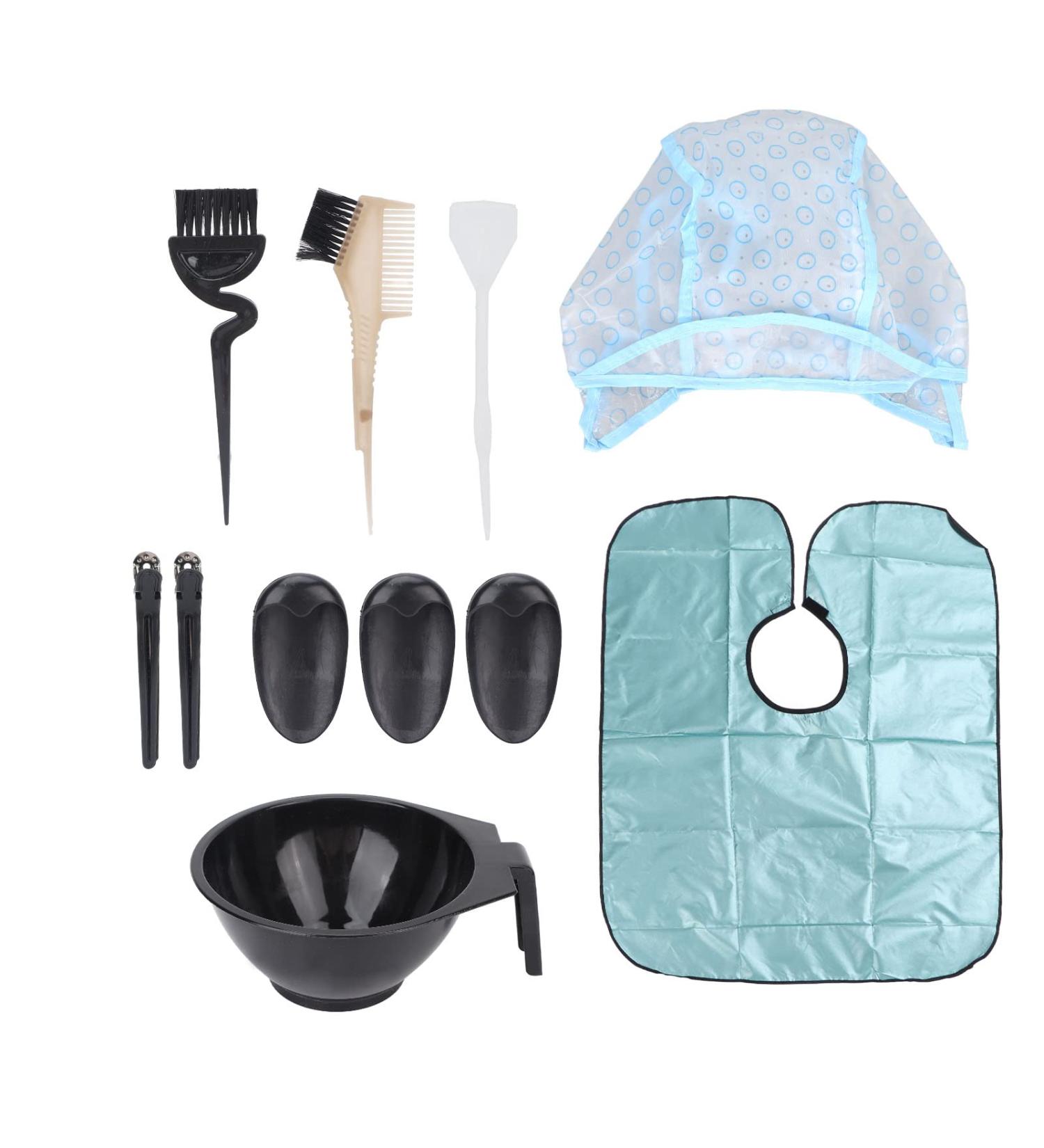 14-Piece Hair Dye Set for DIY Salon Coloring - Complete Kit with Bowls Brushes Clips & Accessories - Buy Online on GoSupps.com