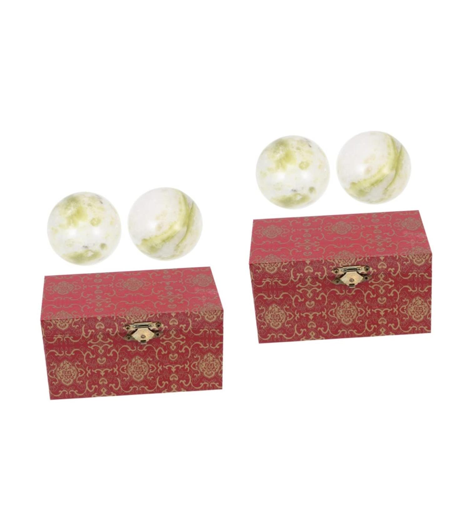 Beaupretty Gymnastics Balls - Hand Exercise & Massage Balls for Hands & Feet | Chinese Medicine Polished Lantian Jade - Buy Online on GoSupps.com