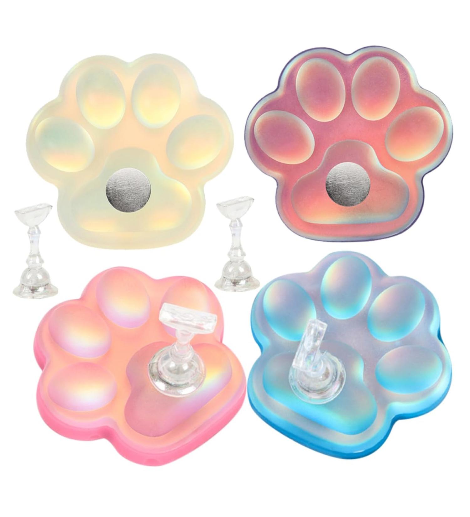 Ipetboom 4 Sets exercise rack nail stand nail polish manicure Symphony nail tips practice holders resin with base base nail holder nail art stand portable bracket Accessories - Buy Online on GoSupps.com