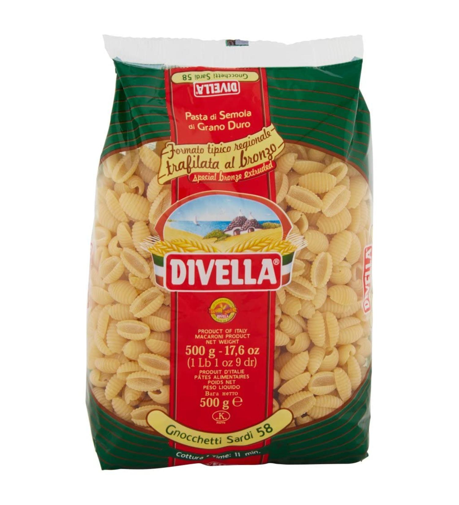  Italian Gourmet E.R. Divella Gnocchetti Sardi N. 58 Lot of 24 durum wheat semolina pasta 500 g + box of 400 g - Buy Online on GoSupps.com