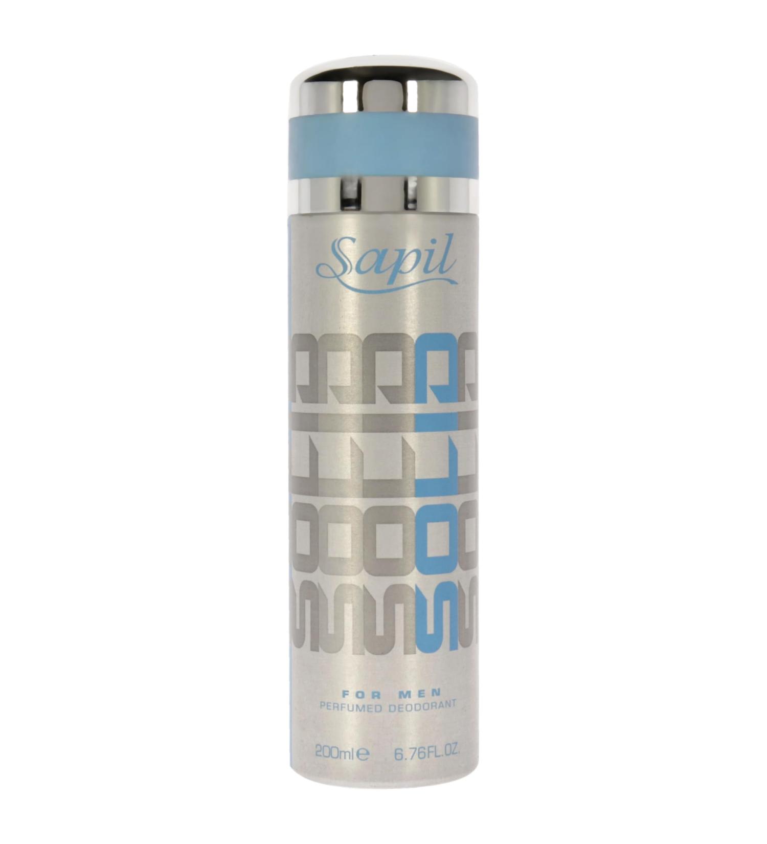 Solid Blue by Sapil for Men - 6.76 oz Deodorant Spray | Long-Lasting Freshness | International Shipping - Buy Online on GoSupps.com