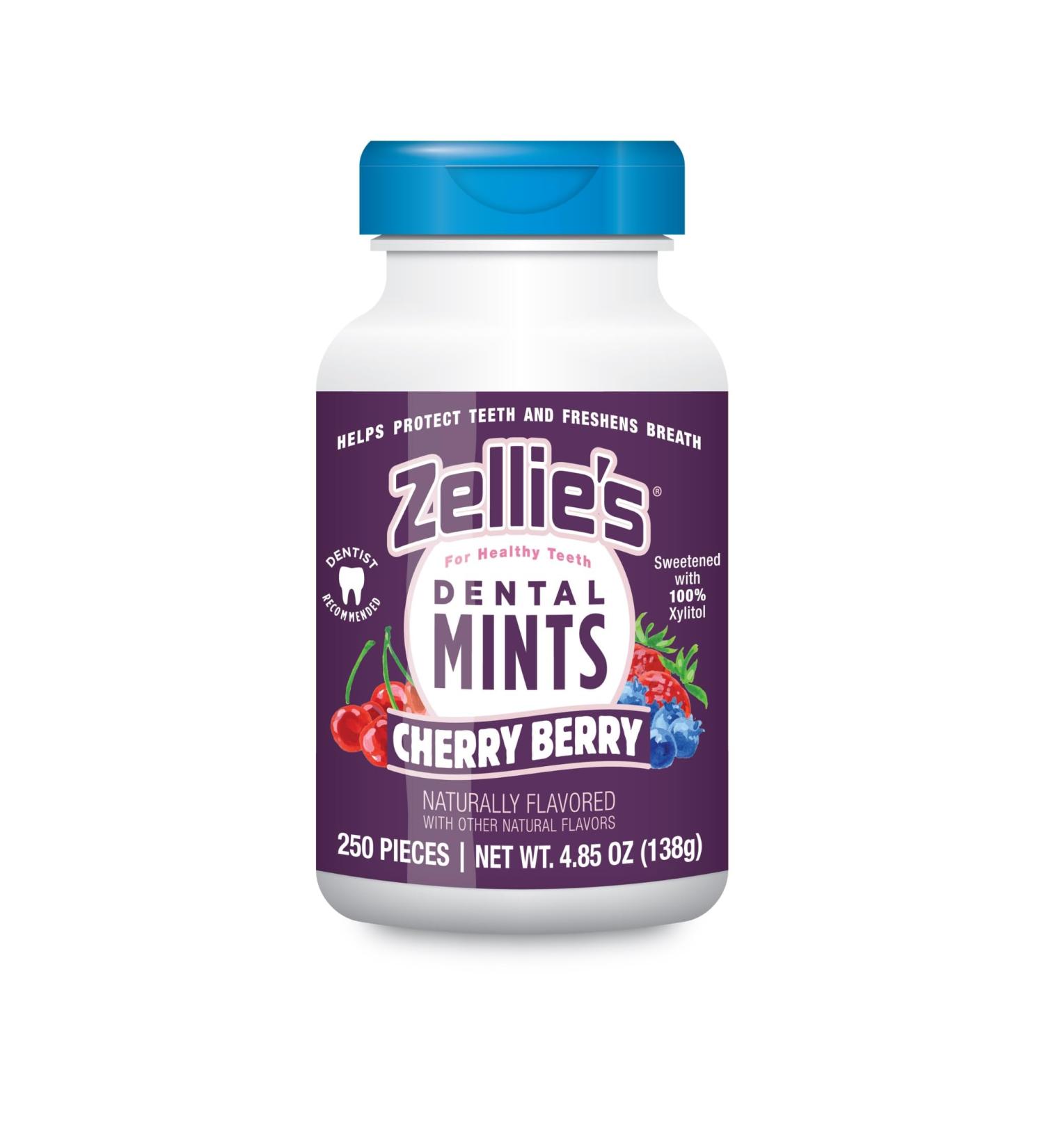 Zellies Bonbons la menthe cerise et baies sans sucre au xylitol | Sans OGM faibles en calories sans gluten v g taliens et casher (250 pastilles - 1 paquet) - Buy Online on GoSupps.com