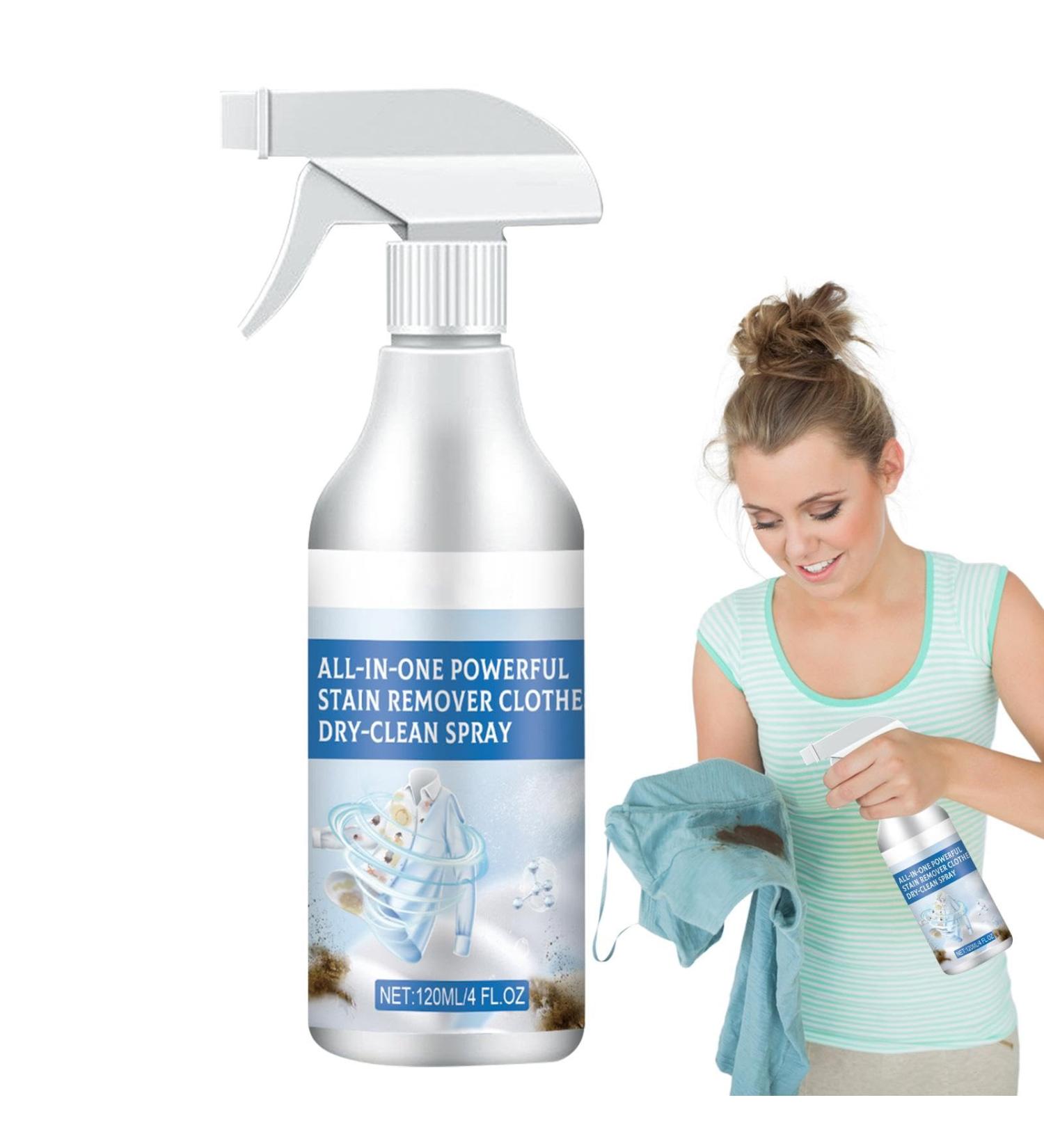 Stain Remover Cleaning Spray No-Wash All in 1 Powerful Stain Remover Clothes Dry Spray - 120ml Clothes Dry Cleaning Spray to Clean Stubborn Dirt Stains Yellow Mold Spots Sweat Stains - Buy Online on GoSupps.com