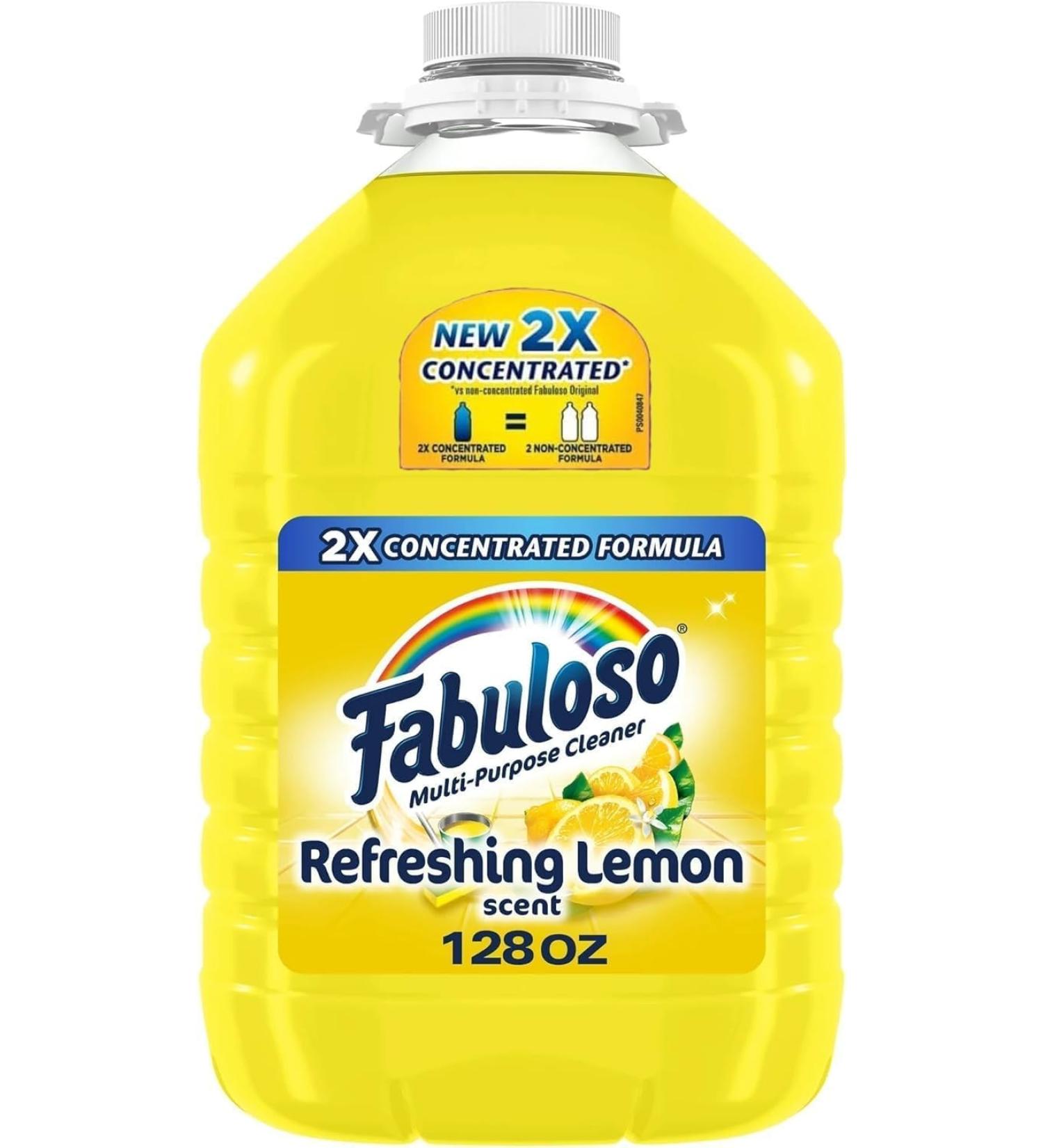 Buy 2X Double Concentrated Fabuloso All Purpose Cleaner - Lemon Scent 1 Gallon (Makes 64 Gallons) - Multipurpose Floor Cleaner with Joey Z Decal - International Shipping Available - Buy Online on GoSupps.com