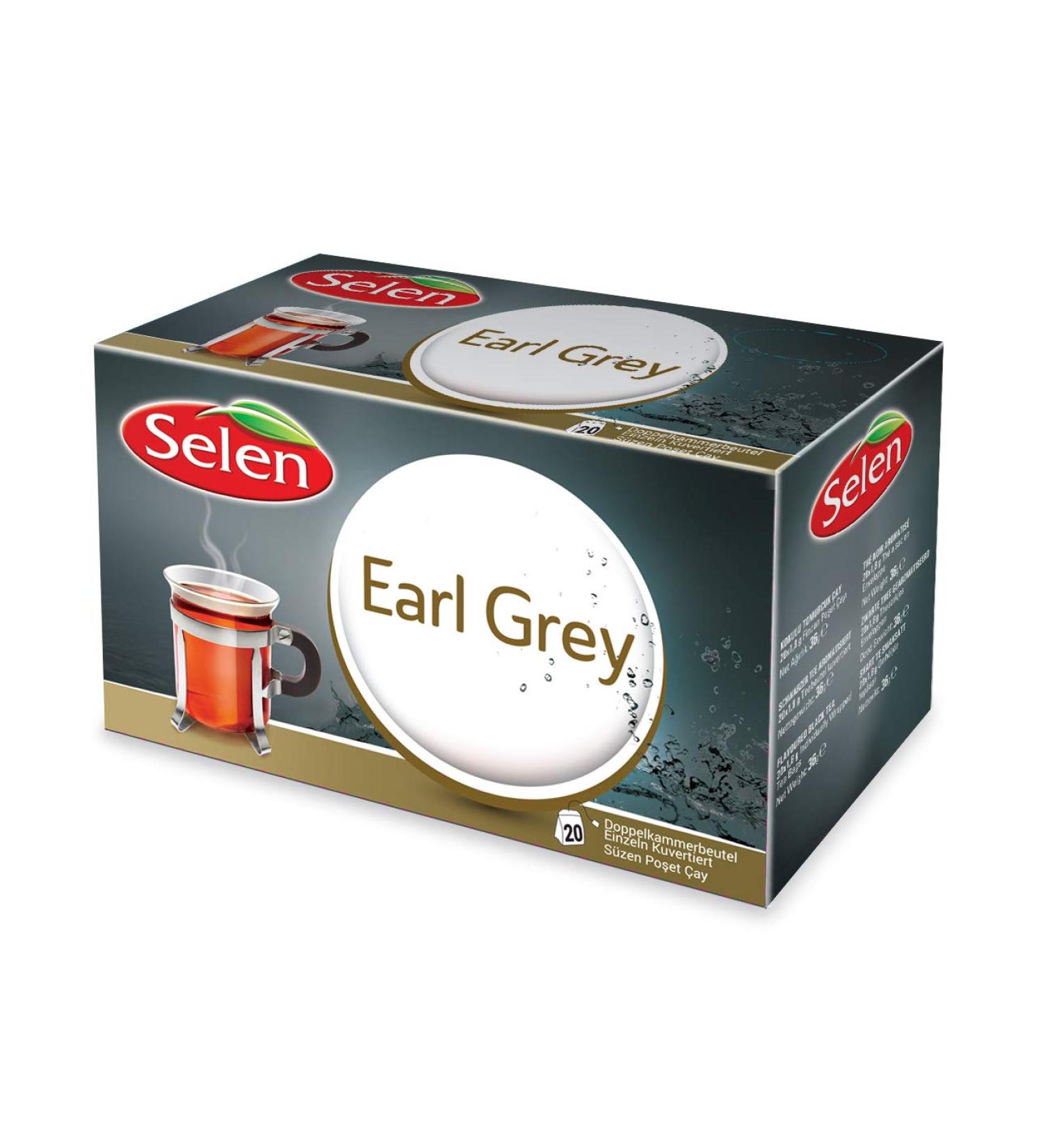 Selen Earl Gray Tea 20 Individually Wrapped Tea Bags - 36g - Buy Online on GoSupps.com