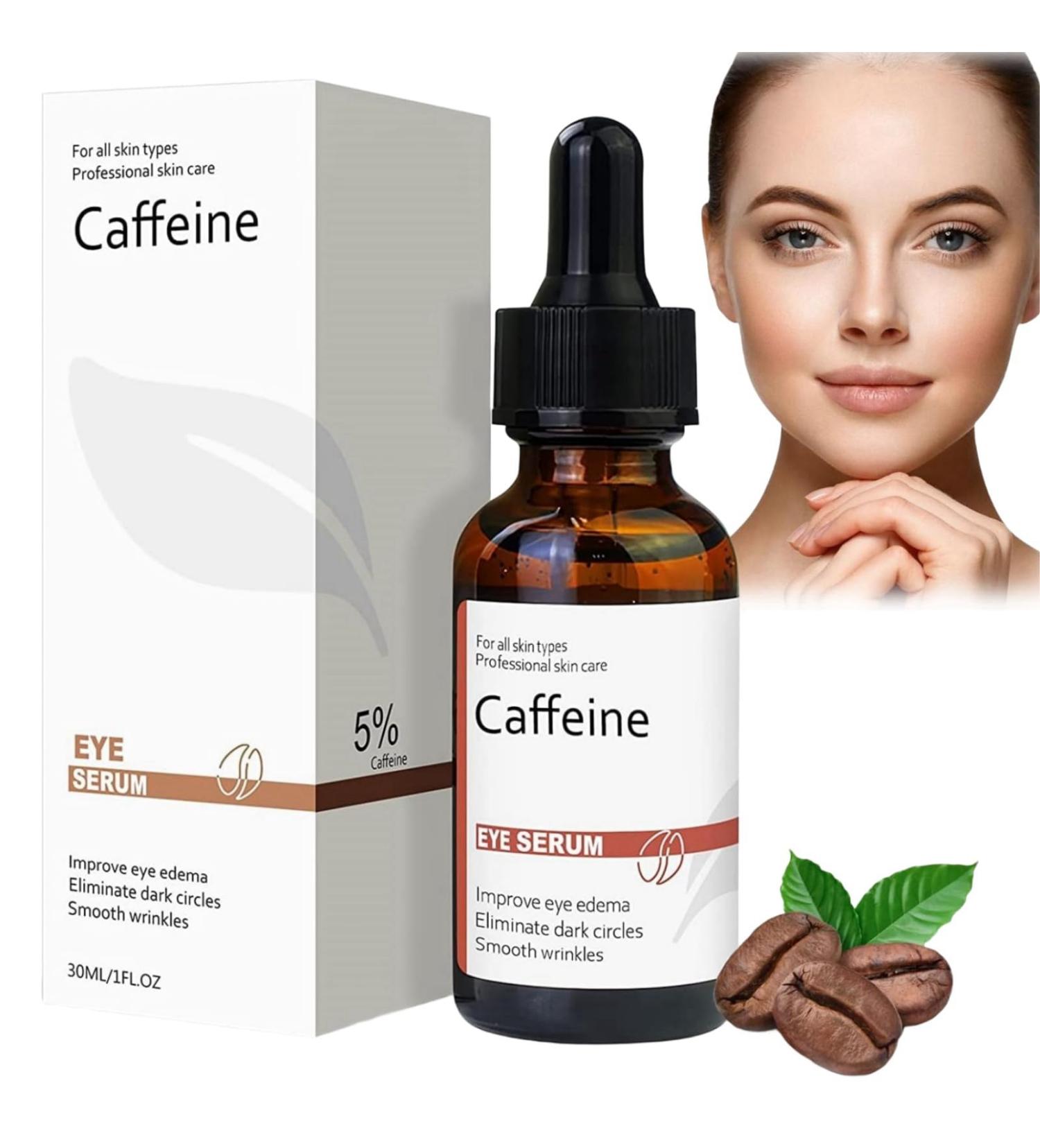 Caffeine & Hyaluronic Acid Under Eye Serum Caffeine Eye Serum Under Eye Cream for Dark Circles and Puffy Eyes Eye Serum for Dark Circles Eye Cream Anti Aging Firming Eye Cream Under Eye Treatment - Buy Online on GoSupps.com