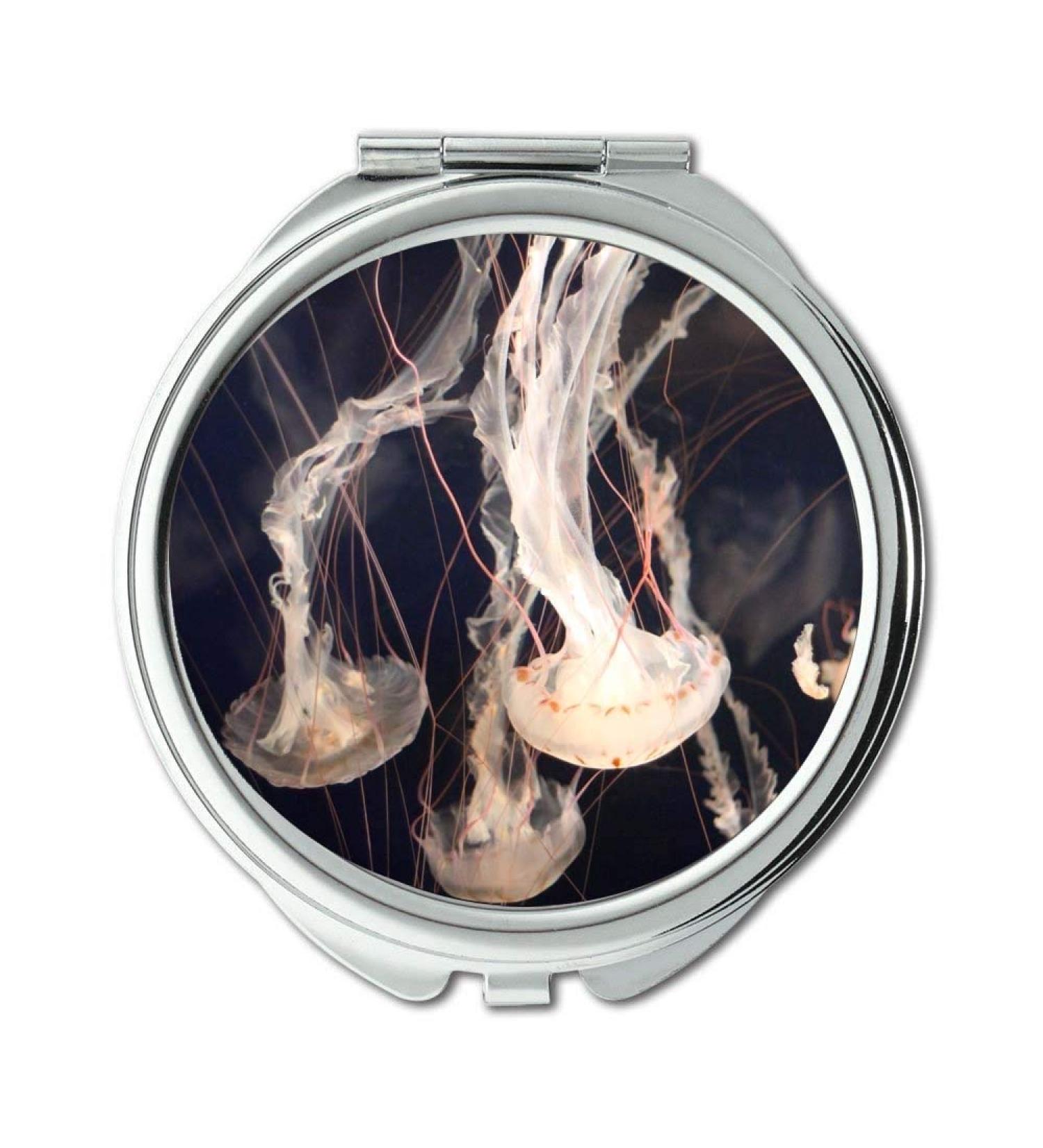 Mirror makeup mirror aquarium jellyfish ocean pocket mirror portable mirror - Buy Online on GoSupps.com
