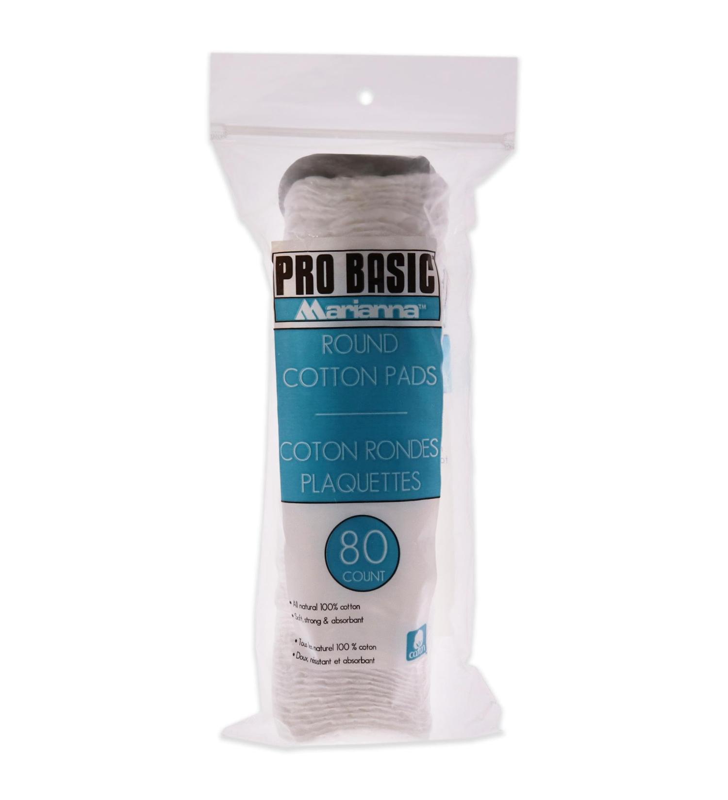 Marianna Pro Basic Round Cotton Pads for Unisex - 80 Pc Pads