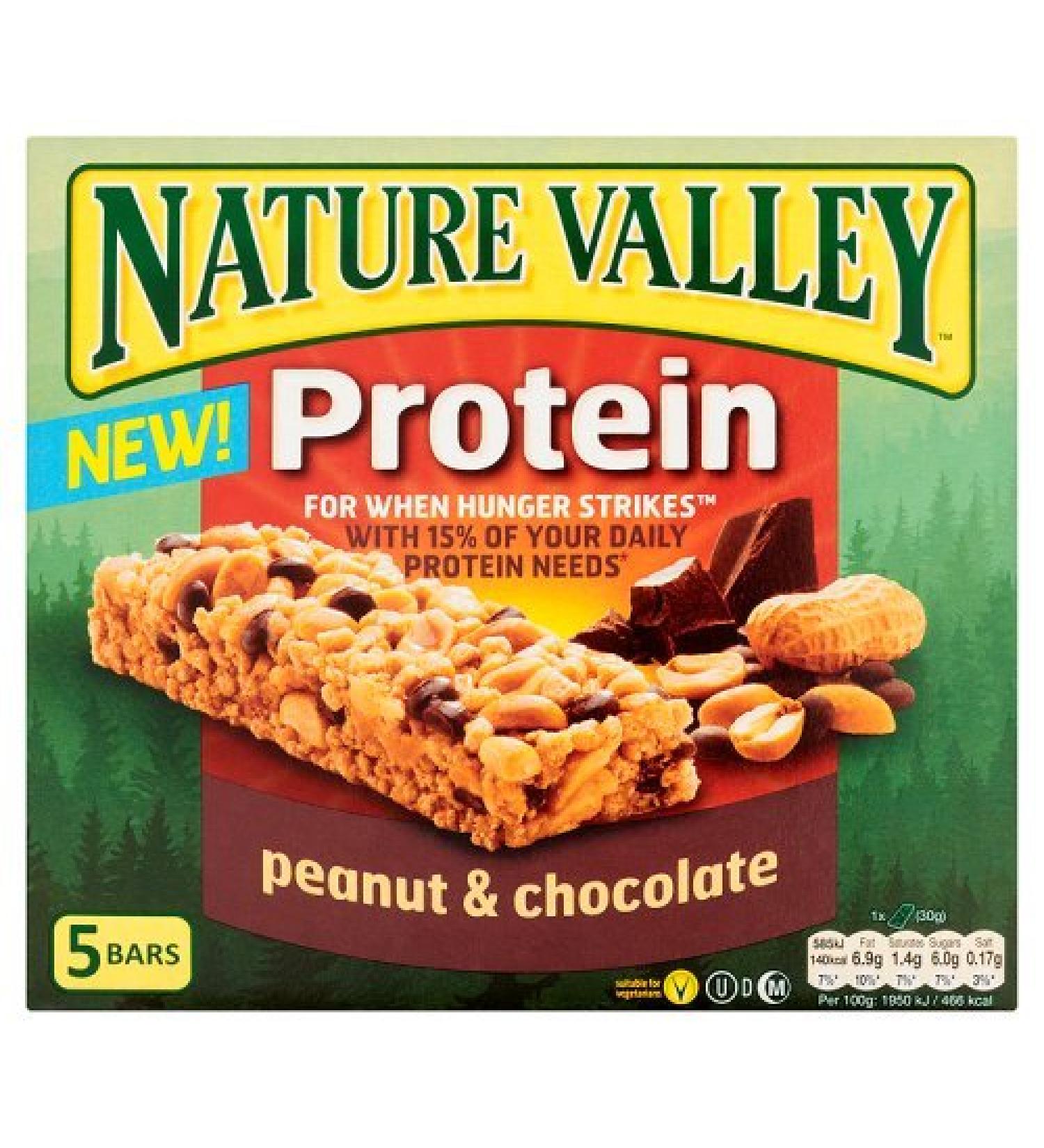 Nature Valley Protein Bars Peanut & Chocolate 5 x 30g