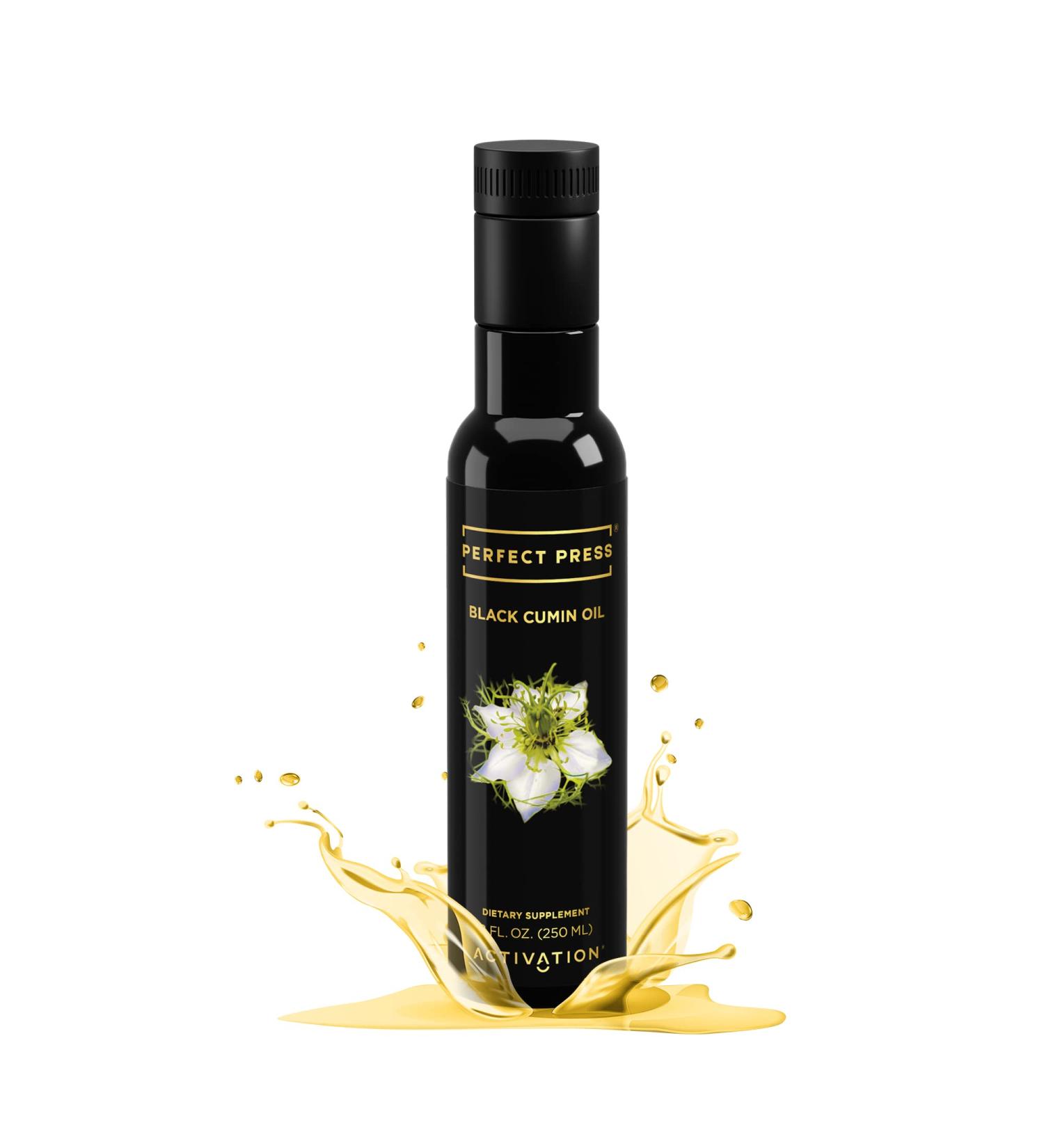 Activation Products Perfect Press Black Cumin Seed Oil - 250ml - Vegan Nigella Sativa Oil for Hair Growth, Skin Health, Immune Defense & Digestive Support - Non GMO - 8.45 Fl Oz - Buy Online on GoSupps.com