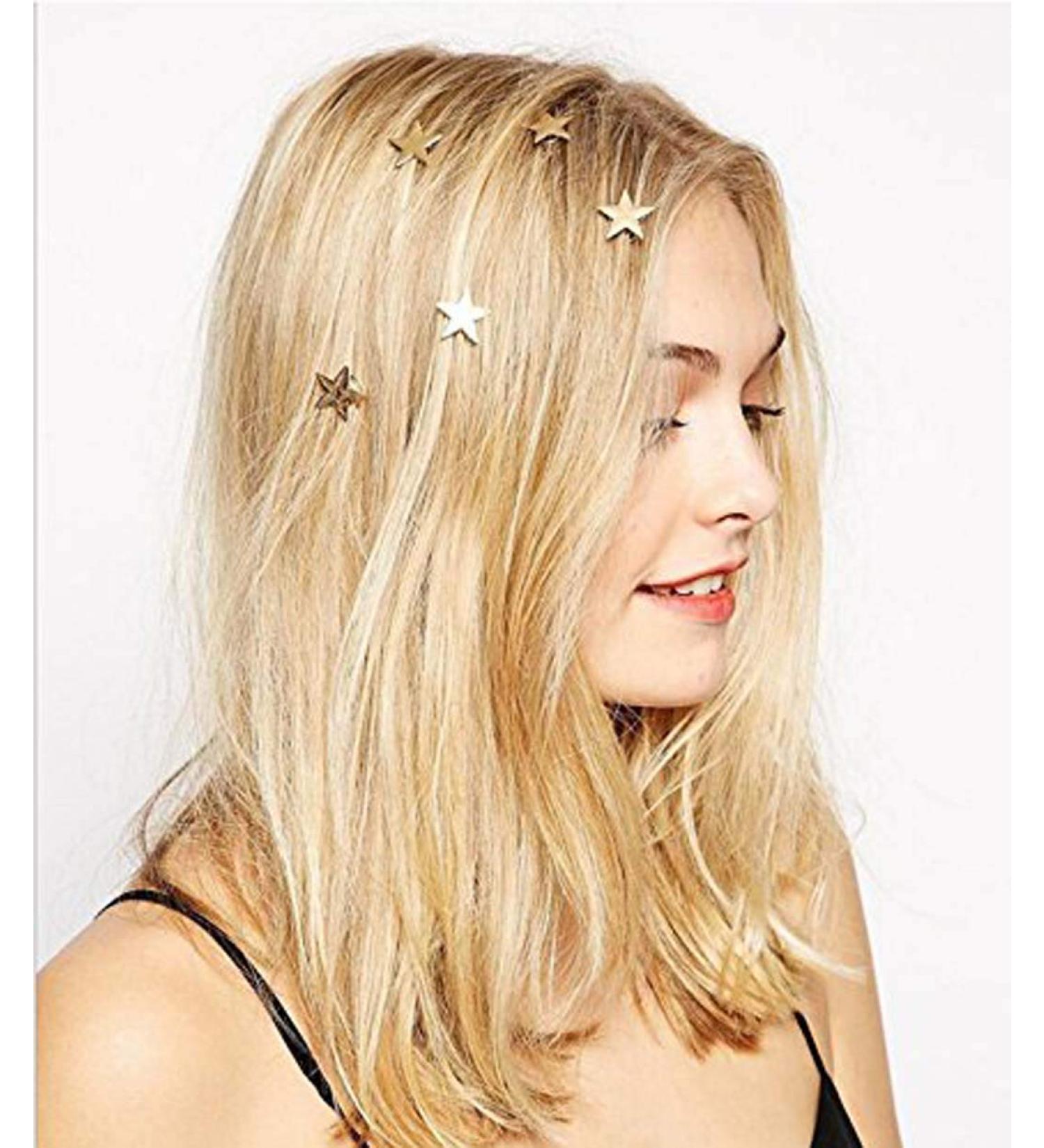 Yean Star Hair Clips Gold Hair Pins 5 Packs - Stylish Headpieces for Women and Girls - Buy Online on GoSupps.com
