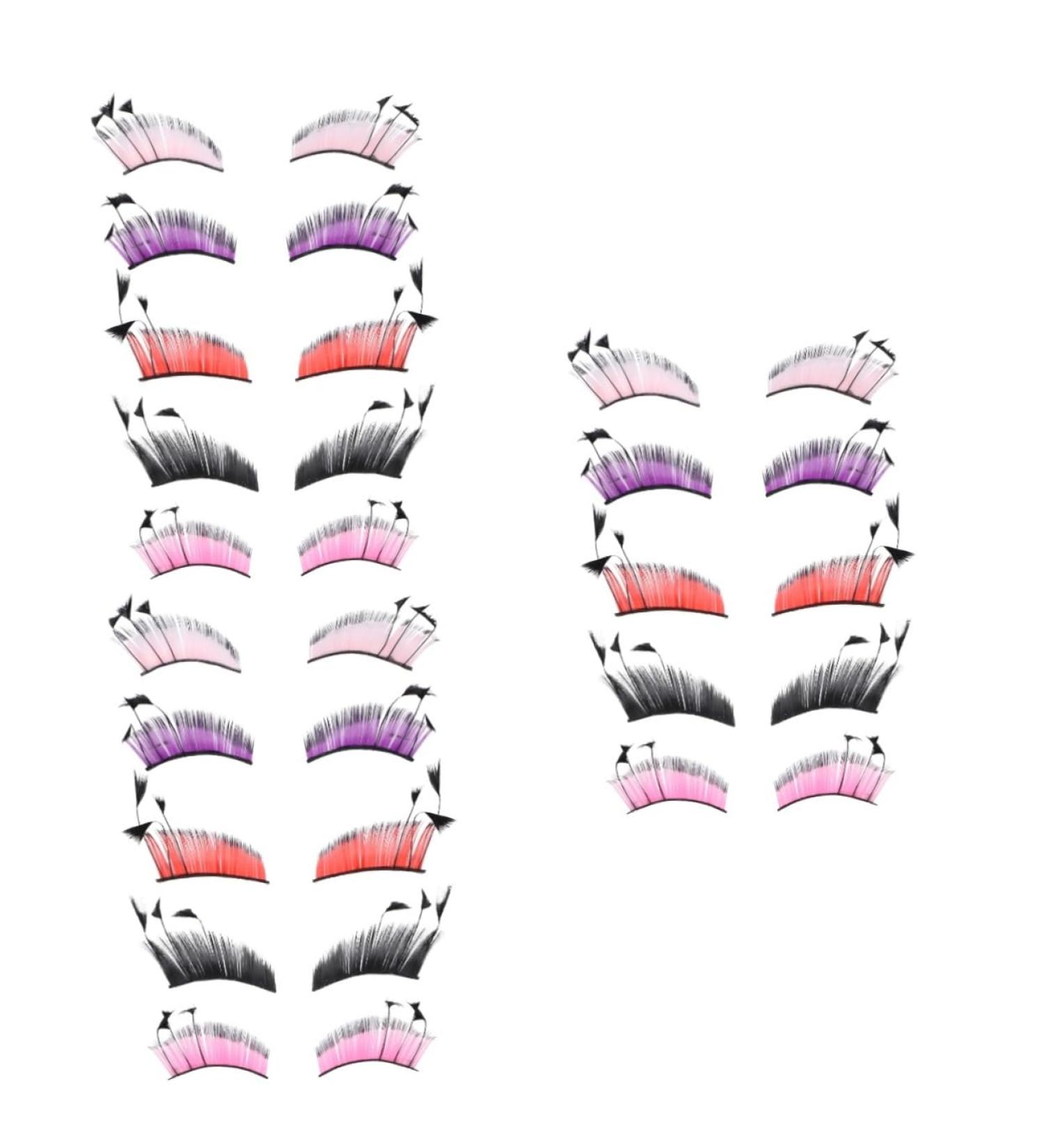 Shop Hemoton 15 Pcs False Eyelashes - Exaggerated & Creative Cosplay Performance Eyelashes for Stunning Looks - Buy Online on GoSupps.com
