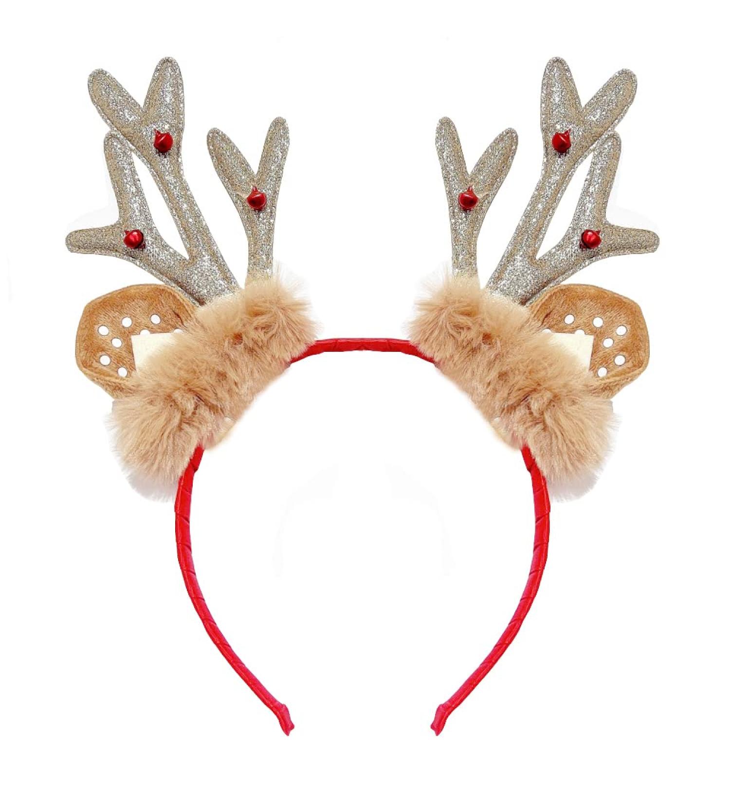 Christmas Reindeer Antler Headband Xmas Antler Ears Hair Band Accessories for Women Girls