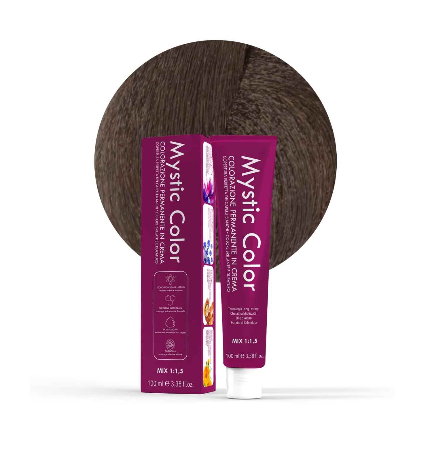 Mystic Color Hair Color Formula Enriched with Argan Oil and Calendula Long-Lasting Permanent Coloring Cream Cool Blonde 7.11 100 ml - Buy Online on GoSupps.com