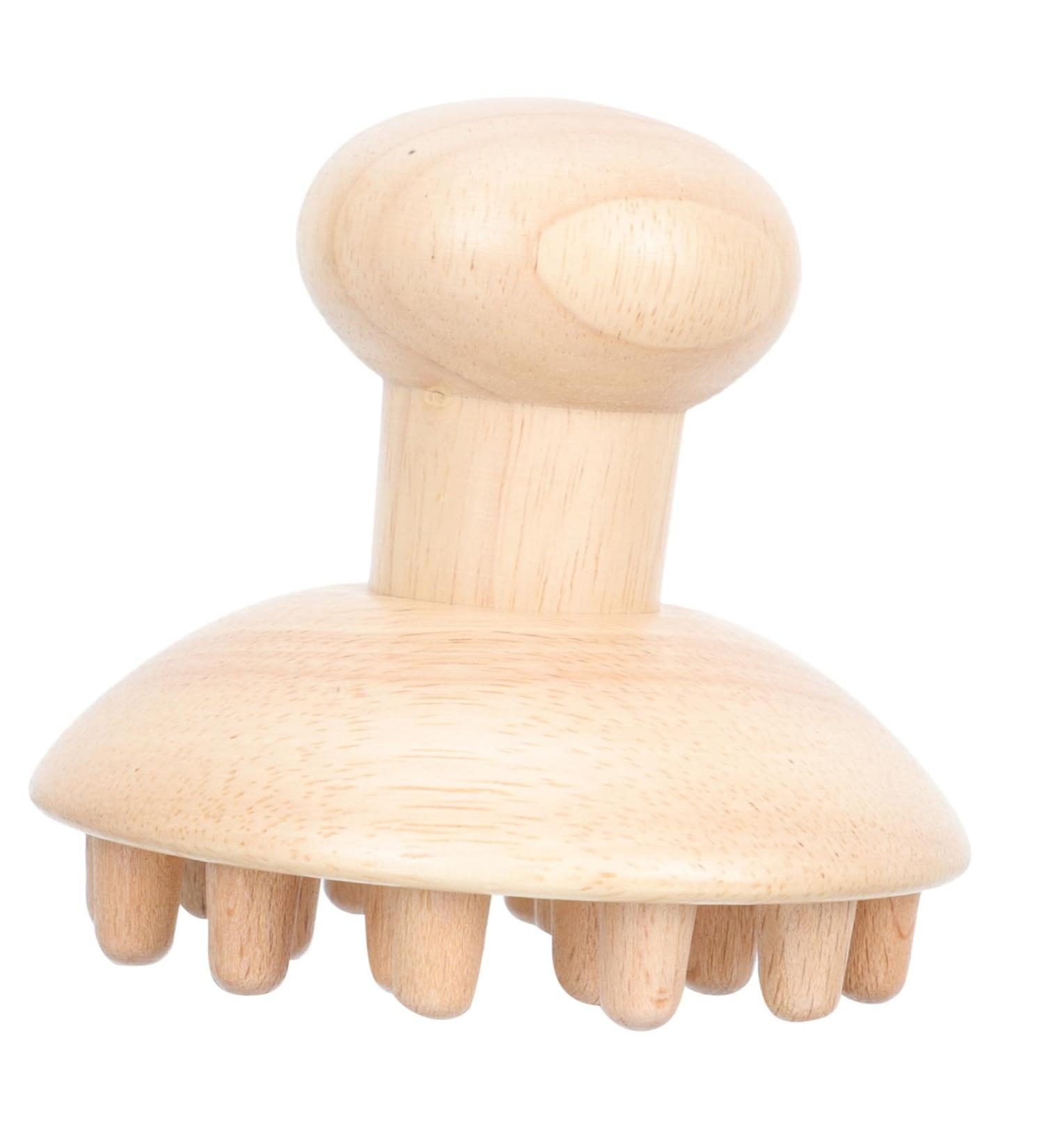 Minkissy Wooden Massage Comb & Gua Sha Tool | Scalp Scrub Brush for Kids & Adults | Natural Beechwood Head Massager - Buy Online on GoSupps.com