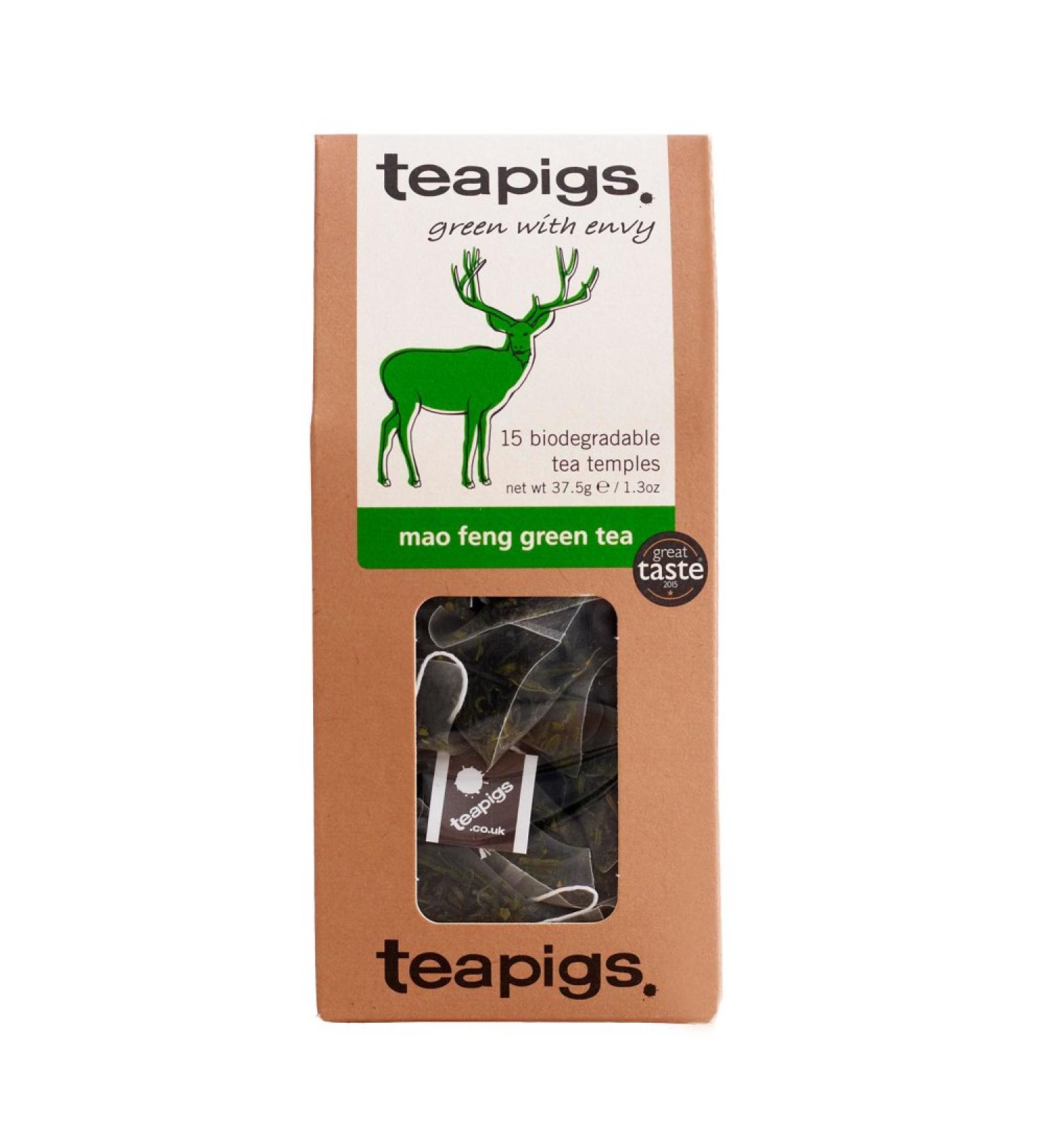 Teapigs Mao Feng Green Tea Bags - Whole Leaf Tea - 15 Tea Bags - Buy Online on GoSupps.com