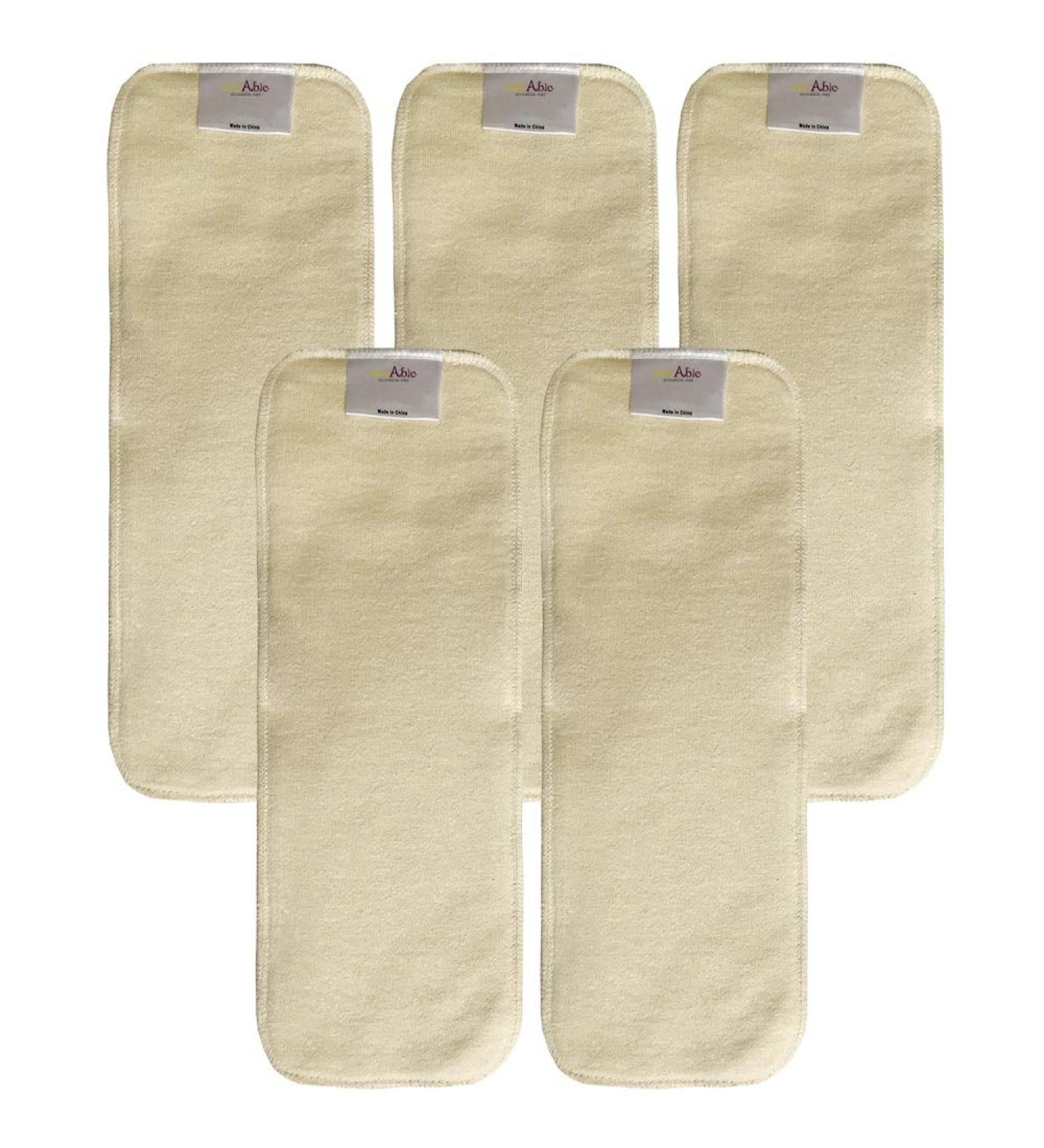 Hemp Diaper Inserts for Overnight Cloth Diapers - Pack of 5 Booster Pads - Buy Online on GoSupps.com
